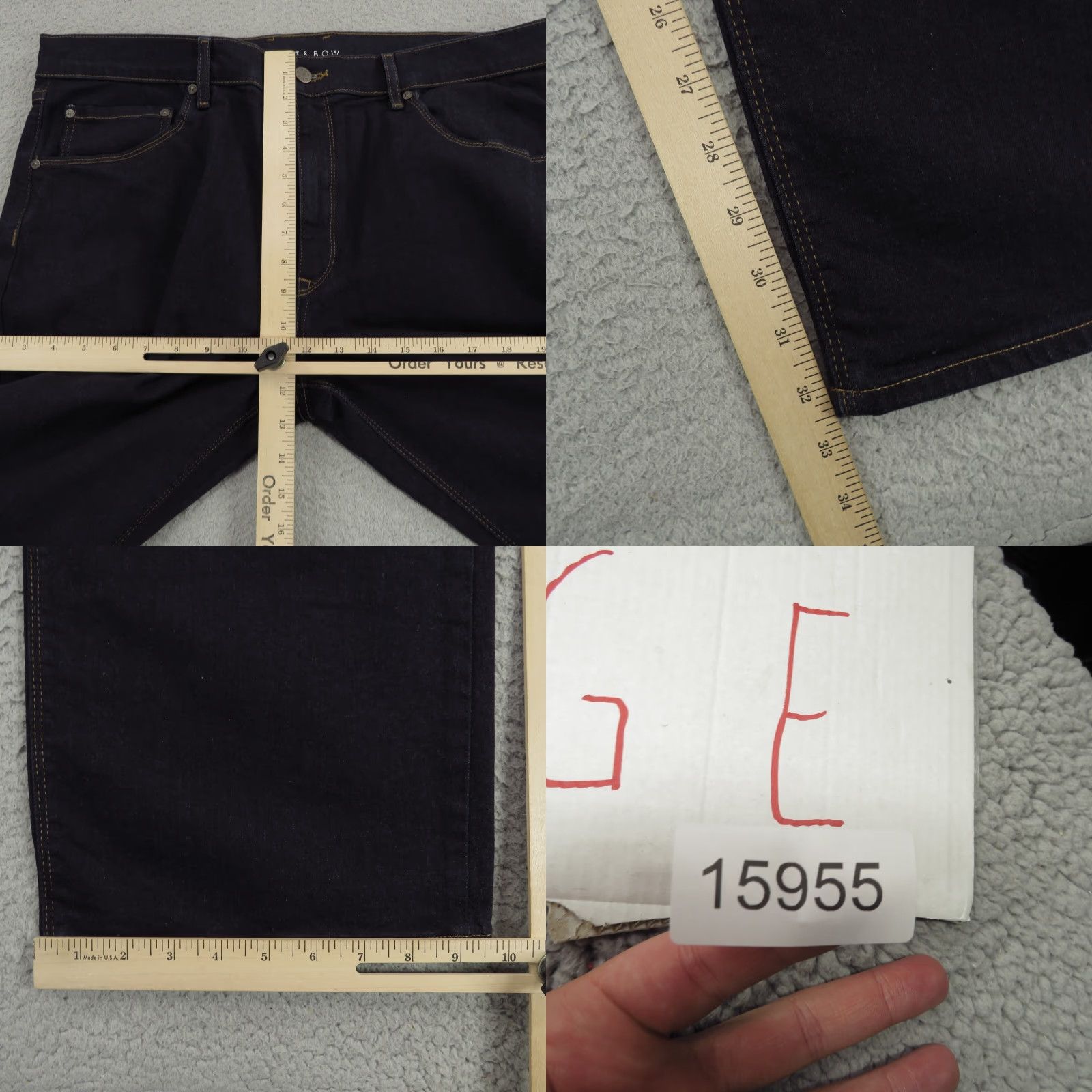 Mott & Bow Mott & Bow Jeans Men 40x32 Straight Blue Dark Indigo Wide Leg Stretch 5 Pocket Size US 40 / EU 56 - 9 Thumbnail