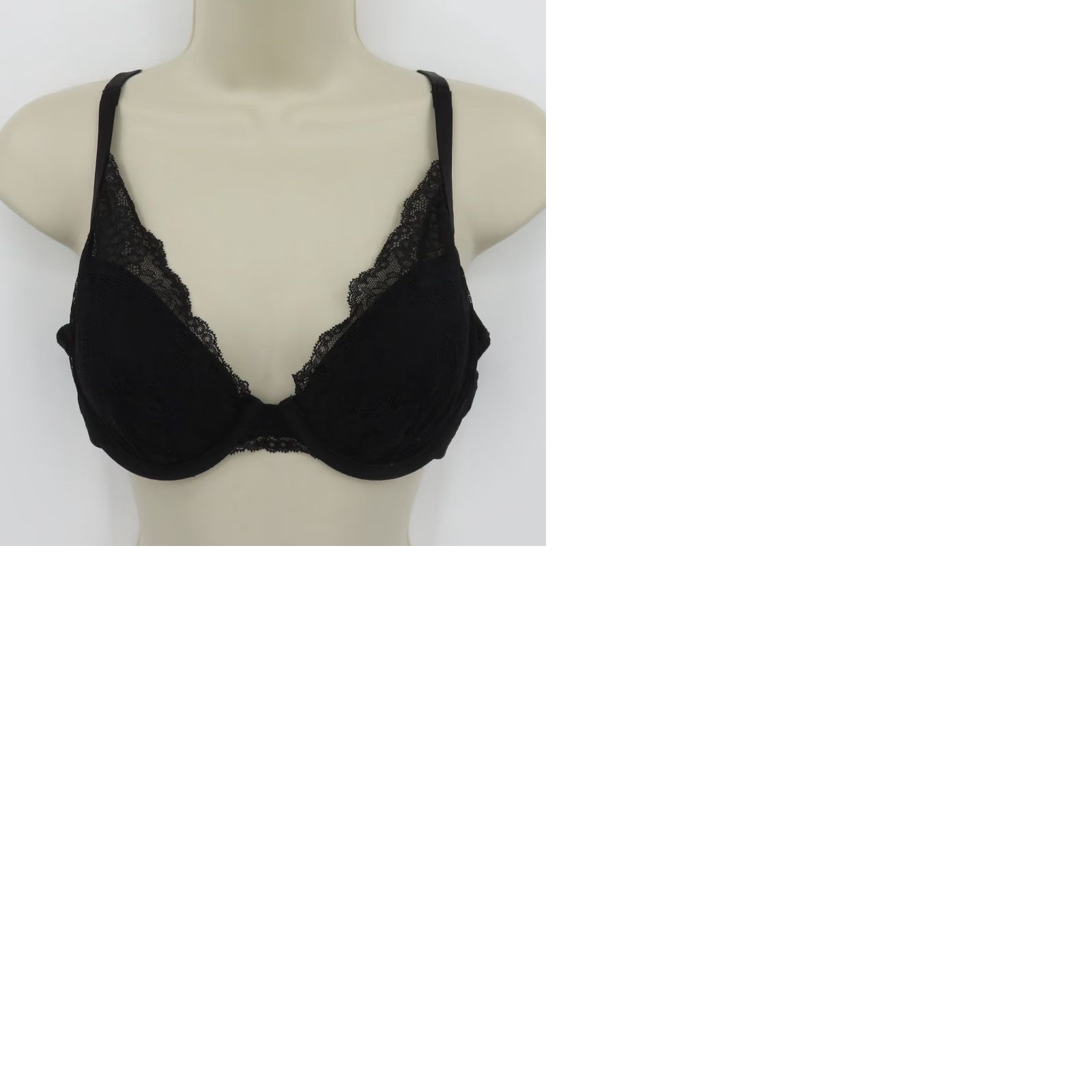 Vintage Soma Bra 34B Lightest Lift Lace Plunge Underwire Black Floral Women T-Shirt Bra Mens? Size ONE SIZE - 9 Thumbnail
