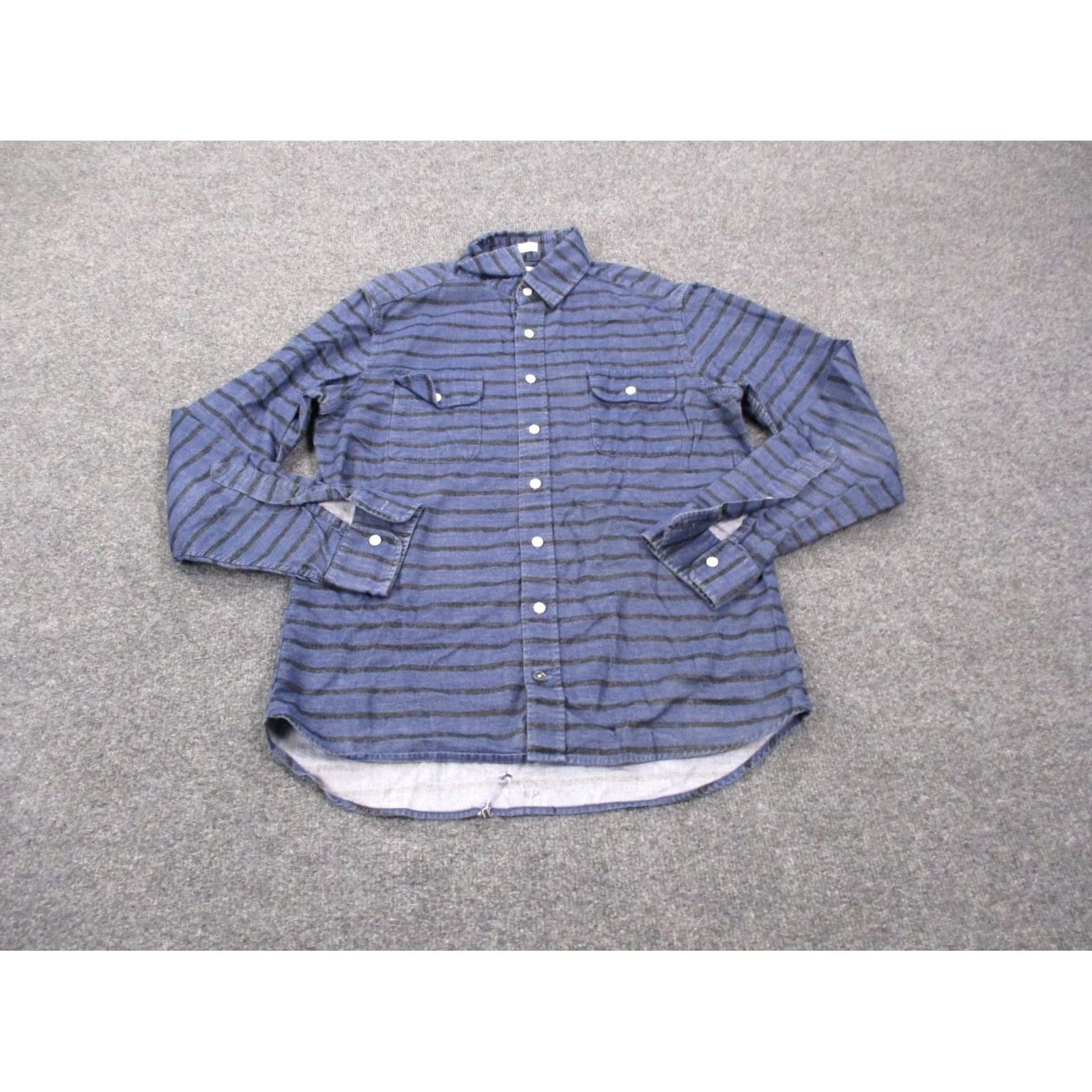 Taylor Stitch Taylor Stitch Shirt Men 38 M Blue Black Striped Hiking Outdoors Workwear Button-Up Collared Knit Cotton Casual, Business, Travel, Workwear Mens Size US M / EU 48-50 / 2 - 2 Thumbnail