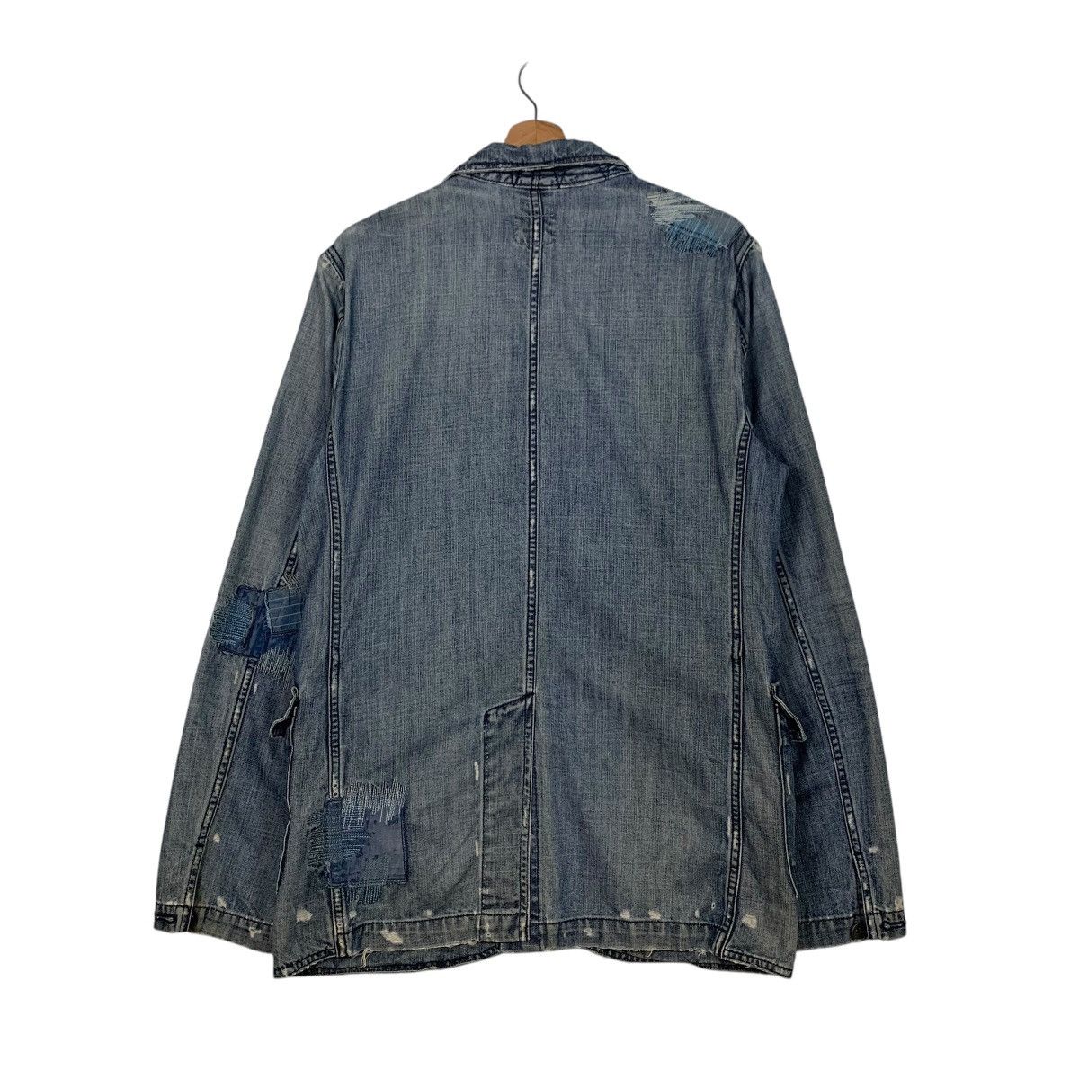 Lucky Brand LUCKY BRAND Trashed Distress Casual Denim Jacket #1665-C74 Size US M / EU 48-50 / 2 - 7 Thumbnail
