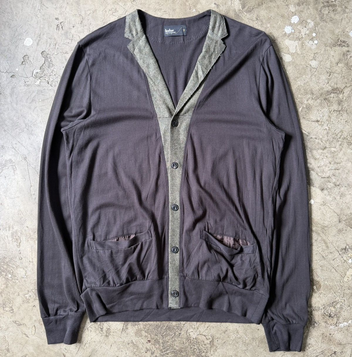 Kolor Kolor - Two Tone Cardigan Size US L / EU 52-54 / 3 - 1 Thumbnail