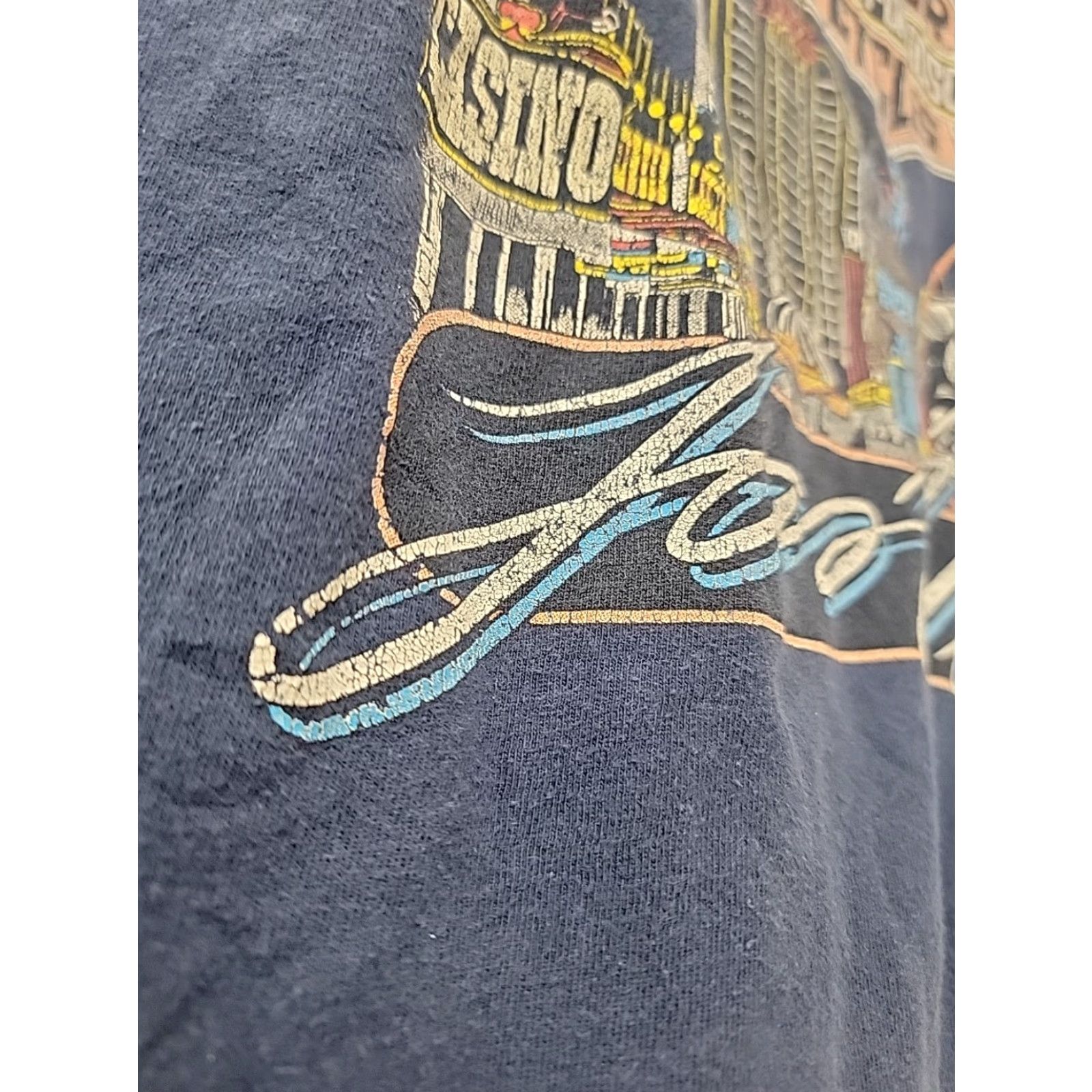 Harley Davidson VINTAGE Harley-Davidson Las Vegas Southern Nevada T Shirt Mens XL Blue 90s Graphic Cracking Mens Shirts XL Size US XL / EU 56 / 4 - 3 Thumbnail