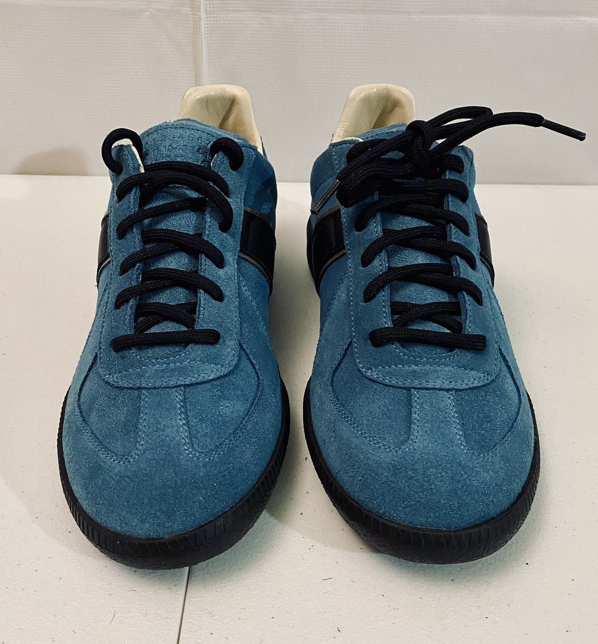 Maison Margiela Maison Margiela 22 🇮🇹 Teal Brush Suede Single Stitch GATs New Size US 7 / EU 40 - 4 Thumbnail