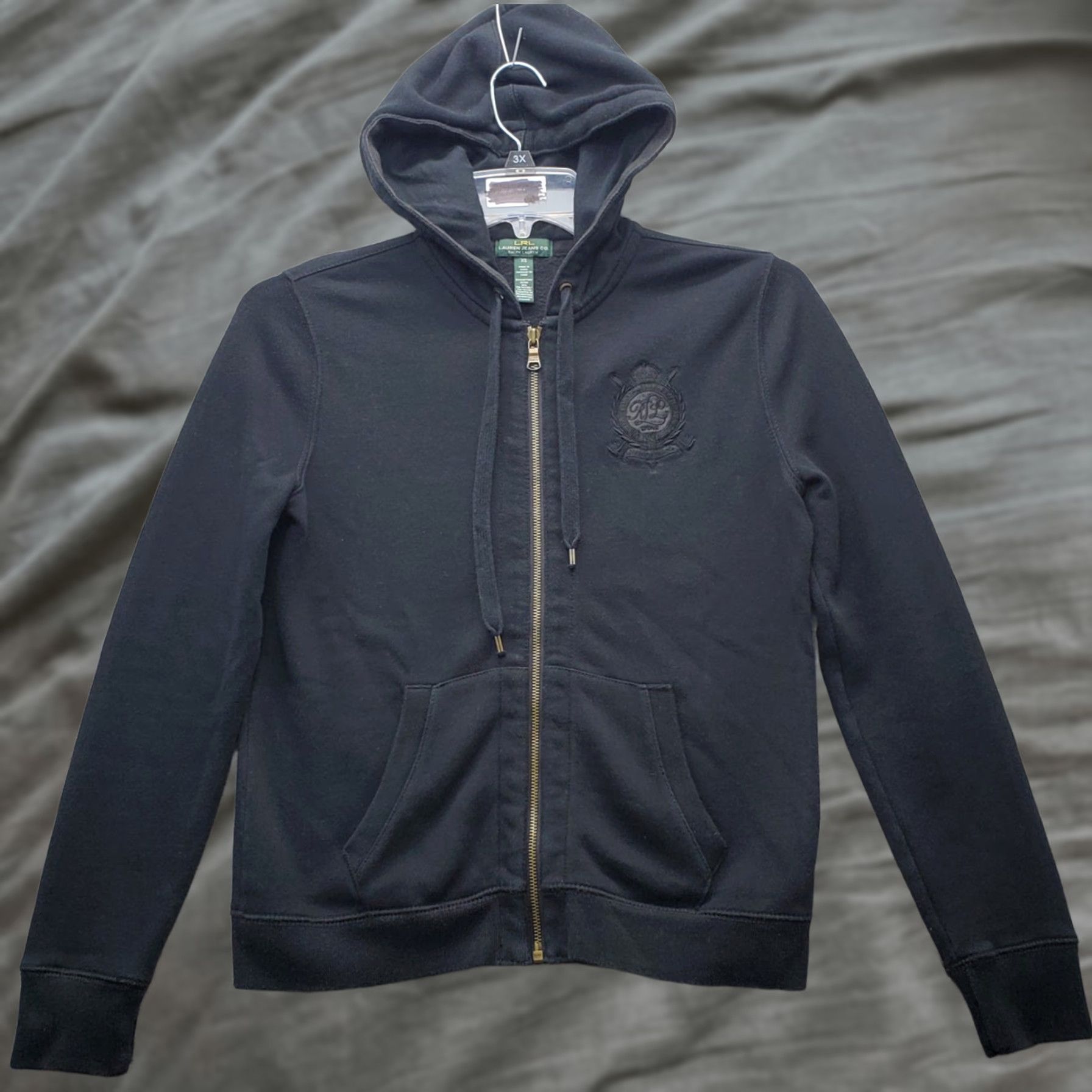 Ralph Lauren Lauren Ralph Lauren Hoodie Womens XS Black Crest Logo Full Zip Size XS / US 0-2 / IT 36-38 - 1 Thumbnail