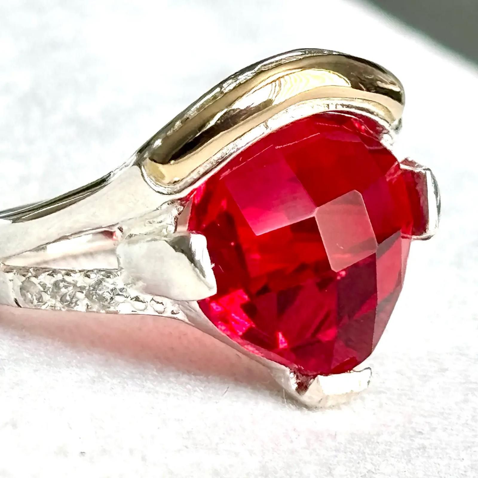 Other Red Flame Ring – 925 Sterling Silver & 10K Gold-Laminated Size ONE SIZE - 3 Thumbnail