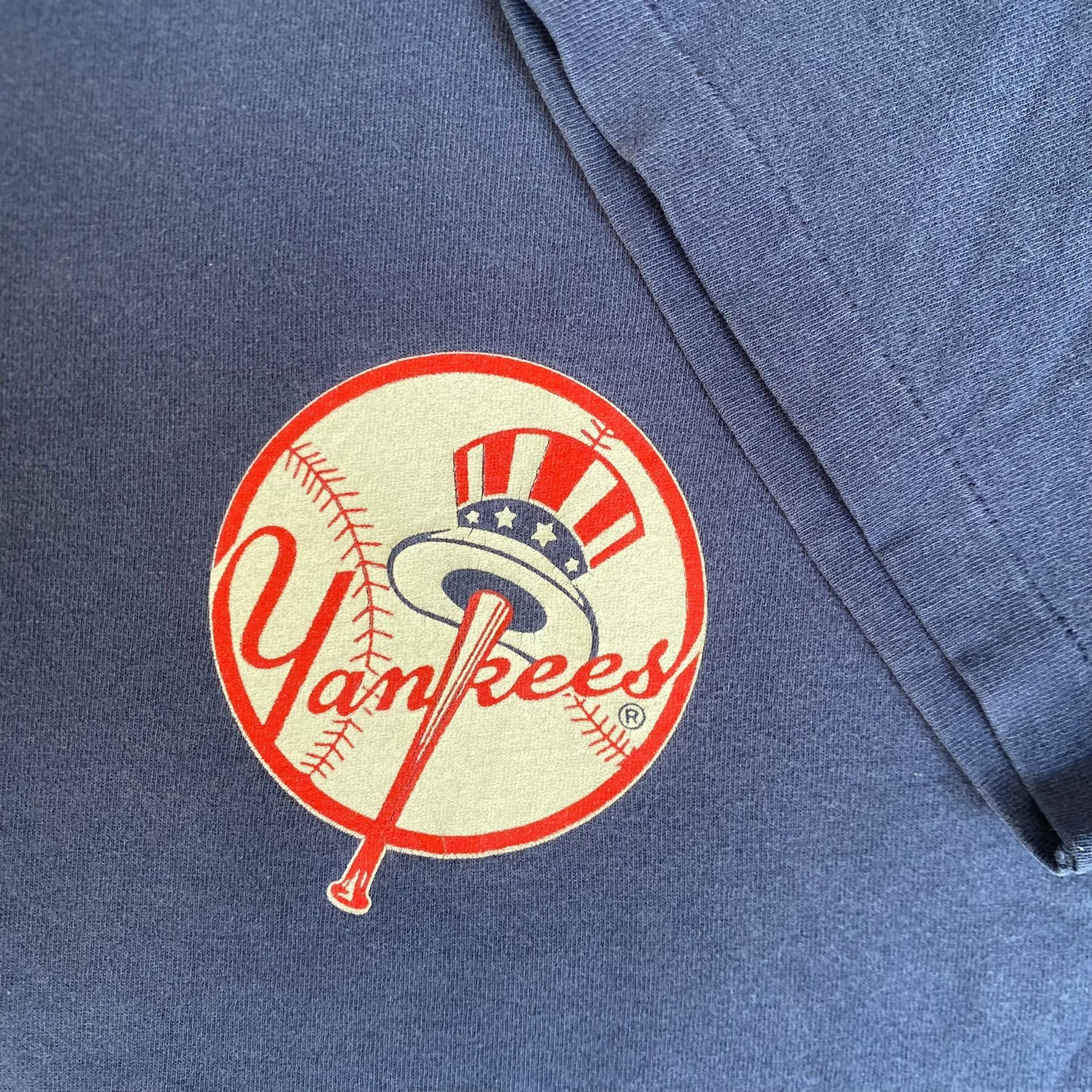 New York Yankees Vintage 90s New York Yankees Shirt NY MLB Baseball Navy Tee Size US XL / EU 56 / 4 - 7 Thumbnail