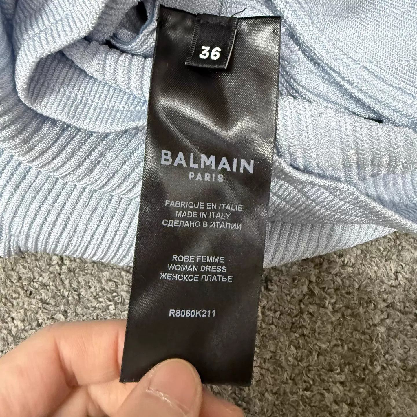 Balmain Balmain Light Blue Knit Dress 36 99 New Size XS / US 0-2 / IT 36-38 - 4 Thumbnail