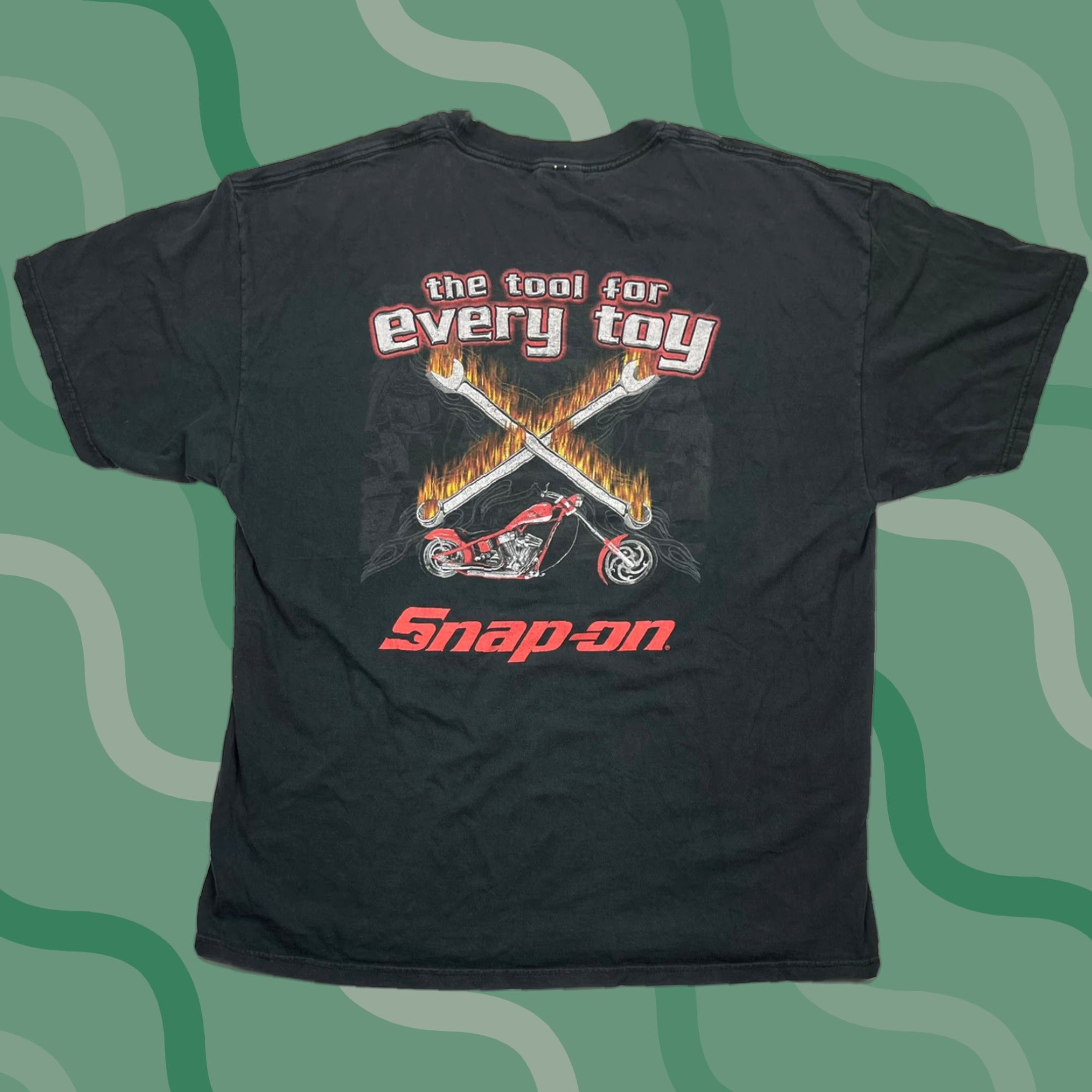 Vintage VINTAGE Snap-on Tools Graphic T-Shirt XL Black Motorcycle Mens Size US XL / EU 56 / 4 - 1 Thumbnail