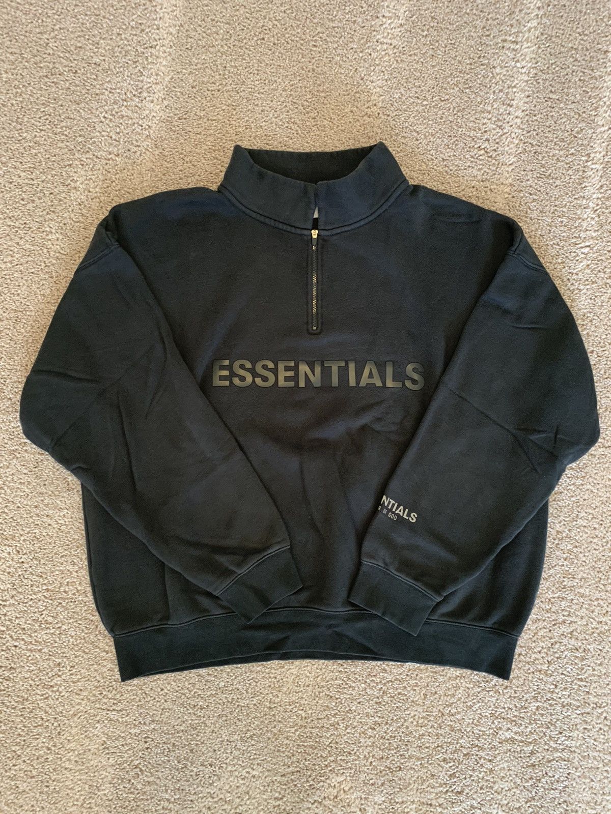 image of Essentials 20 Quarter Zip Fleece Crew Neck in Dark Slate, Men's (Size XL)