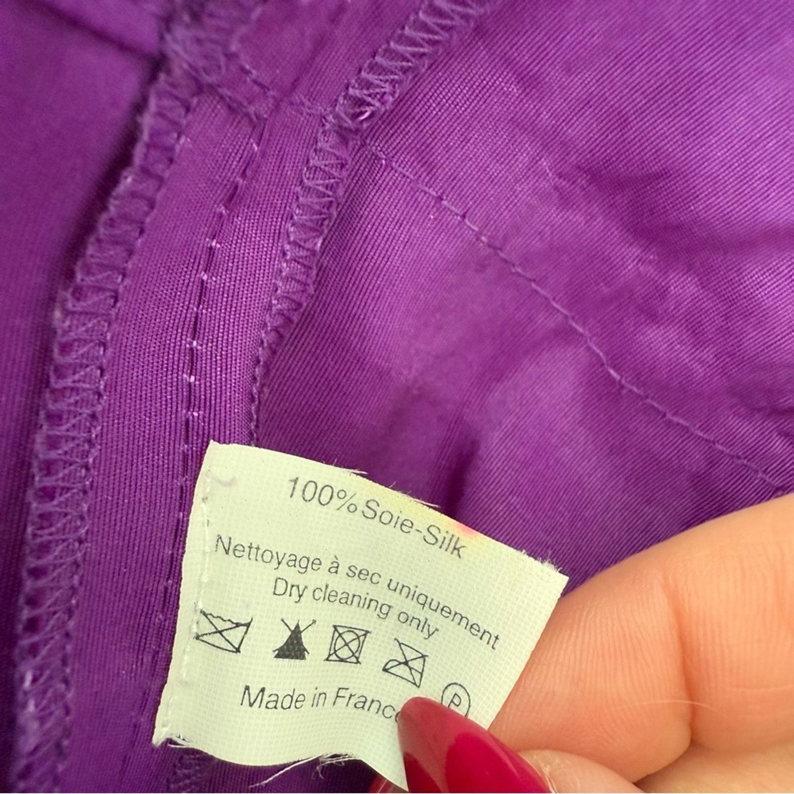 Lanvin LANVIN by Alber Elbaz Purple Silk Dress Size 42 FR or 10 US Size L / US 10 / IT 46 - 8 Thumbnail