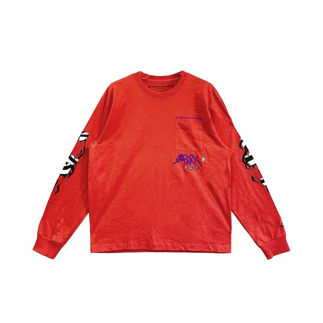Chrome Hearts Chrome Hearts Matty Boy Sick Heart Red Long Sleeve Tee Size US XL / EU 56 / 4 - 2 Thumbnail