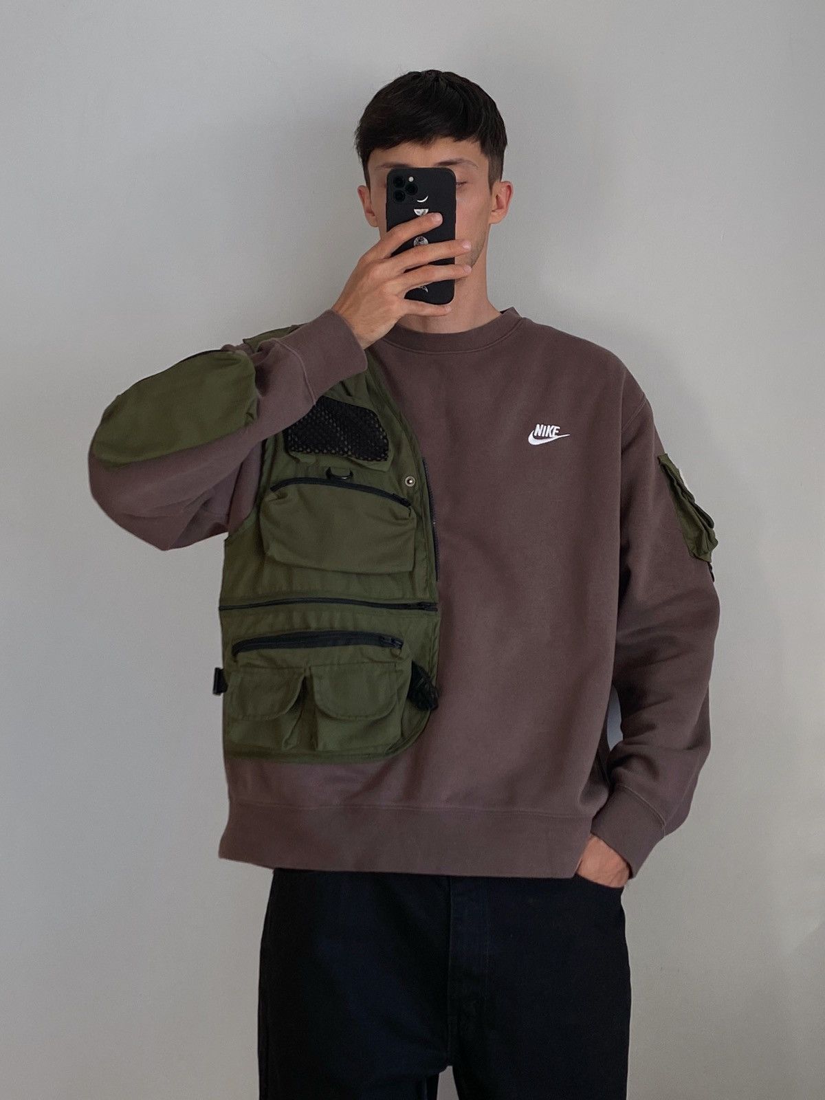 Nike Reworked west multipocket sweatshirt 🟤 Size US XL / EU 56 / 4 - 2 Thumbnail
