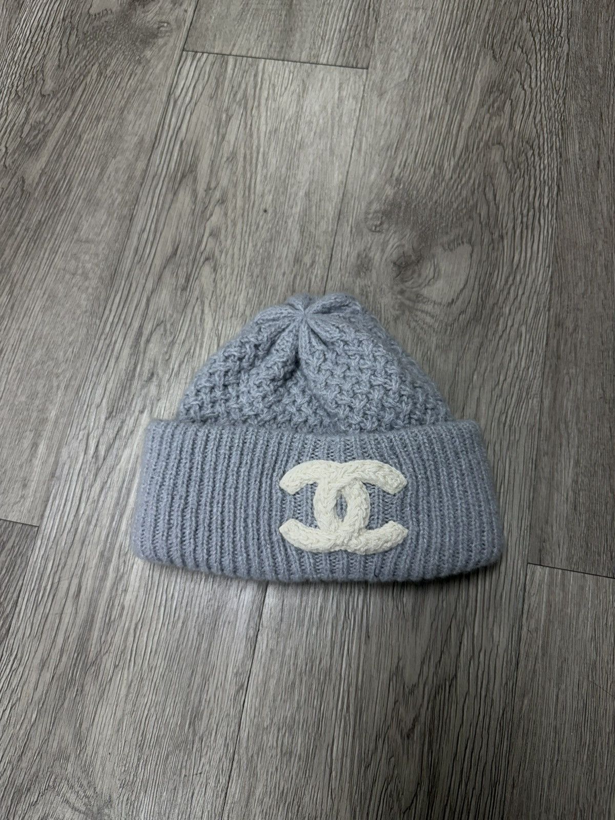 Chanel Chanel Ice Blue Cream Beanie Size ONE SIZE - 1 Thumbnail