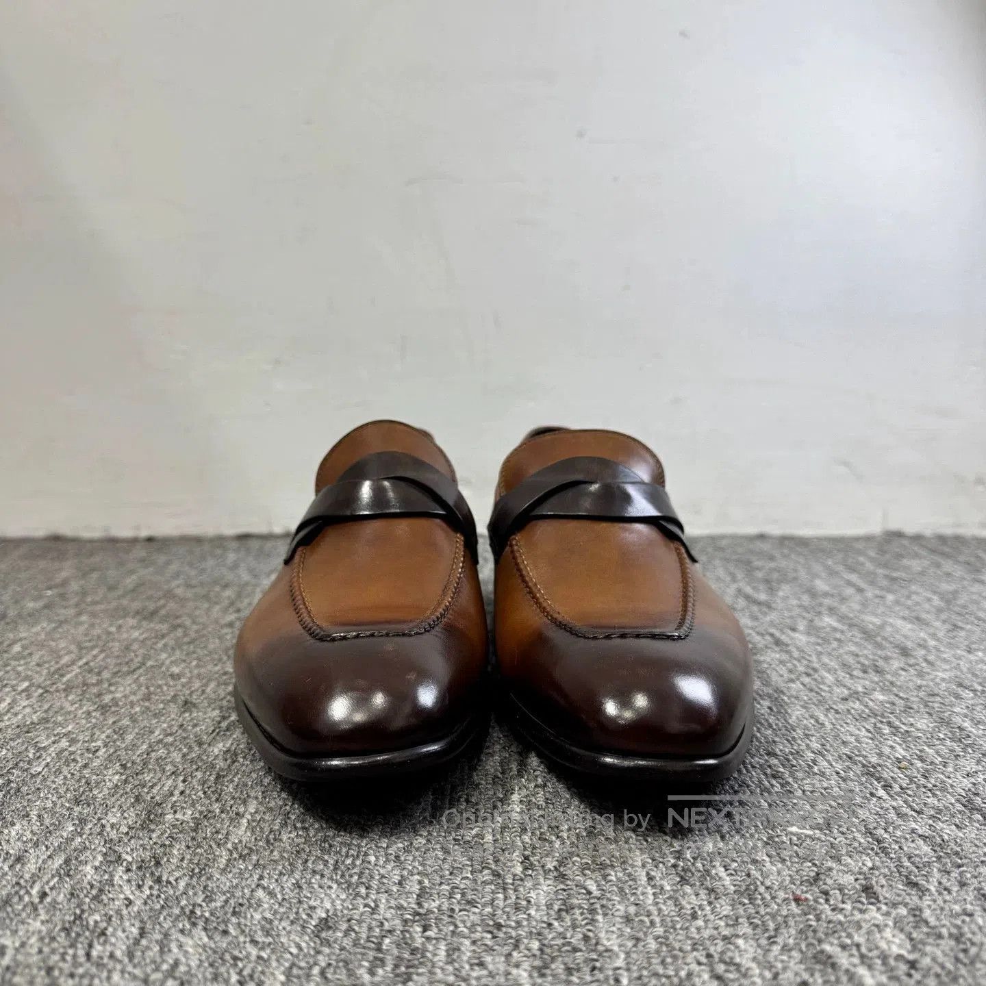 Tom Ford Brown Leather Loafers with Braided Detail. Size US 7.5 / EU 40-41 - 2 Thumbnail