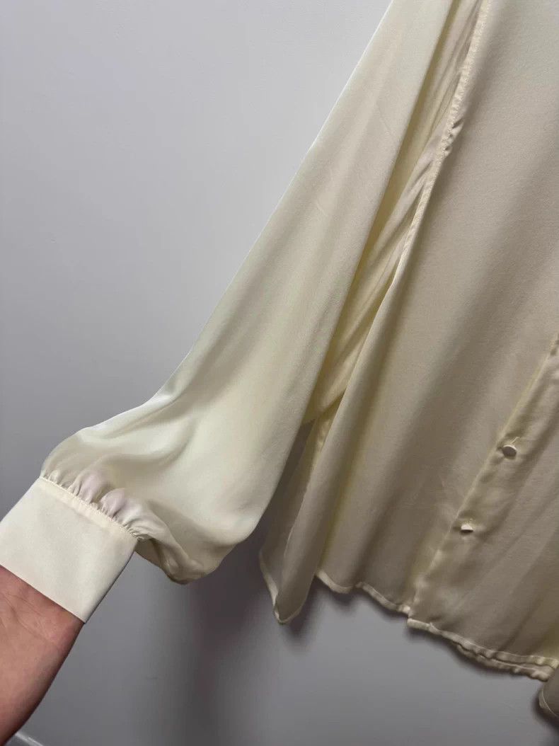 Saint Laurent Paris Saint Laurent Paris size 37 23ss Show Pleated Henley Neck Size US M / EU 48-50 / 2 - 4 Thumbnail