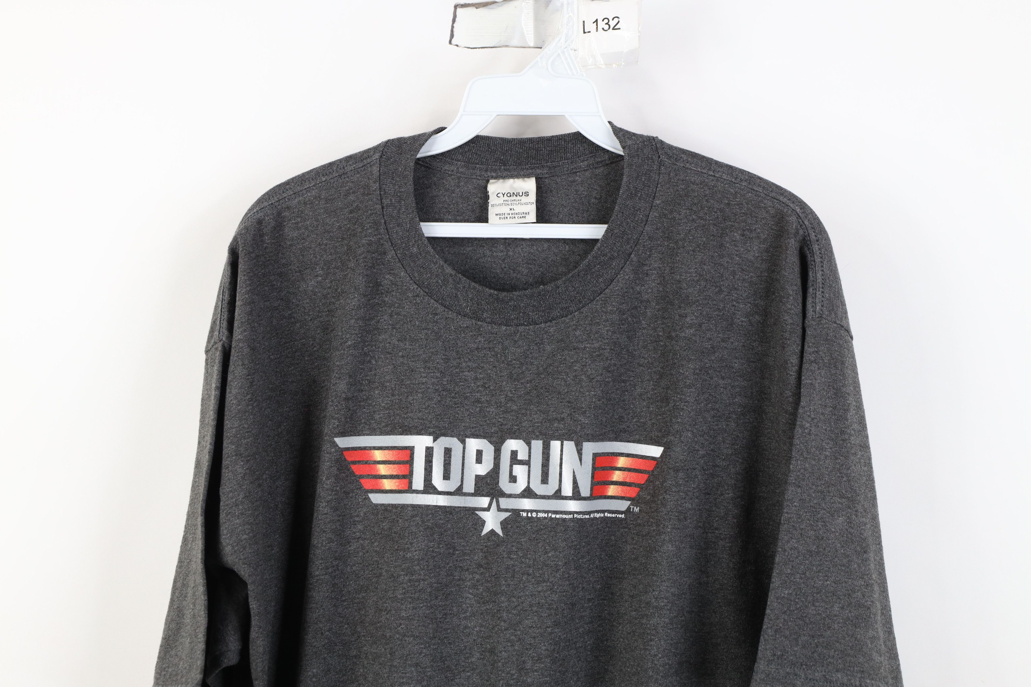 Vintage Vintage Y2K 2004 Spell Top Gun Movie Wingman T-Shirt Gray Size US XL / EU 56 / 4 - 2 Thumbnail