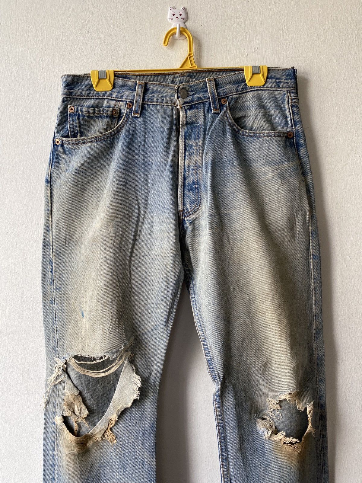 Levi's Vintage 90s Levi’s 501 Distressed Rusty Denim Size US 30 / EU 46 - 3 Thumbnail