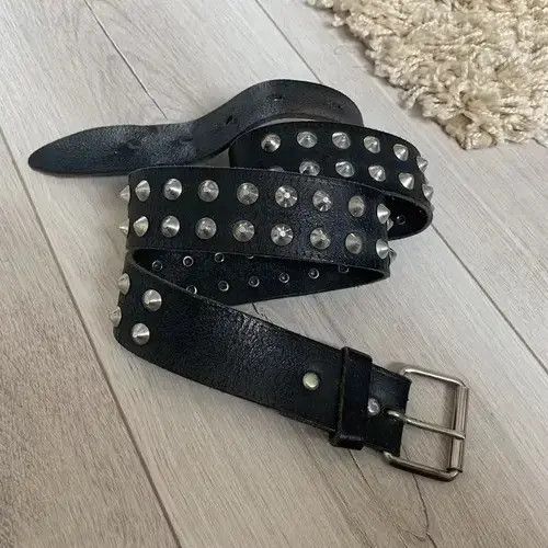 Other Steel Leather Studded Belt Size ONE SIZE - 1 Thumbnail