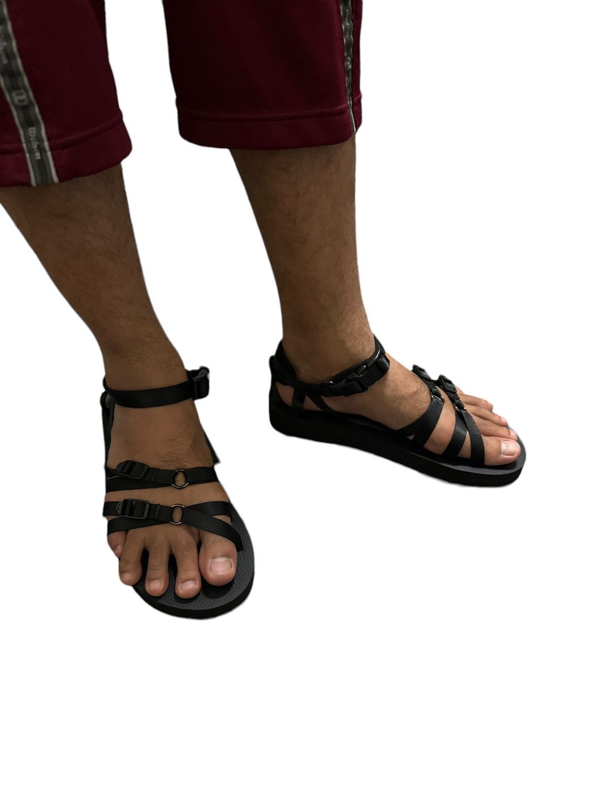 Japanese Brand × Suicoke SUICOKE VIBRAM MULTIPLE STRAP BLACK SANDAL Size US 7 / EU 40 - 9 Thumbnail