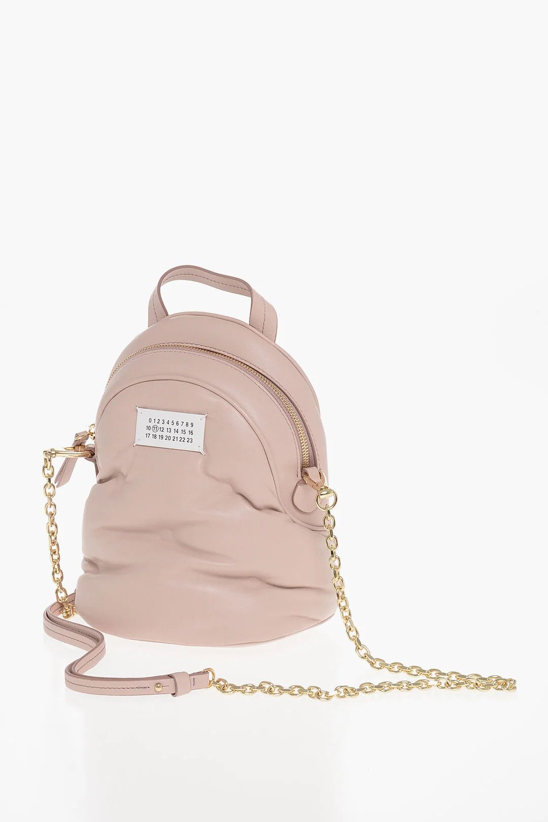 Maison Margiela og1mm0326 Size: OS / Quilted Leather Backpack in Pink Size ONE SIZE - 3 Thumbnail