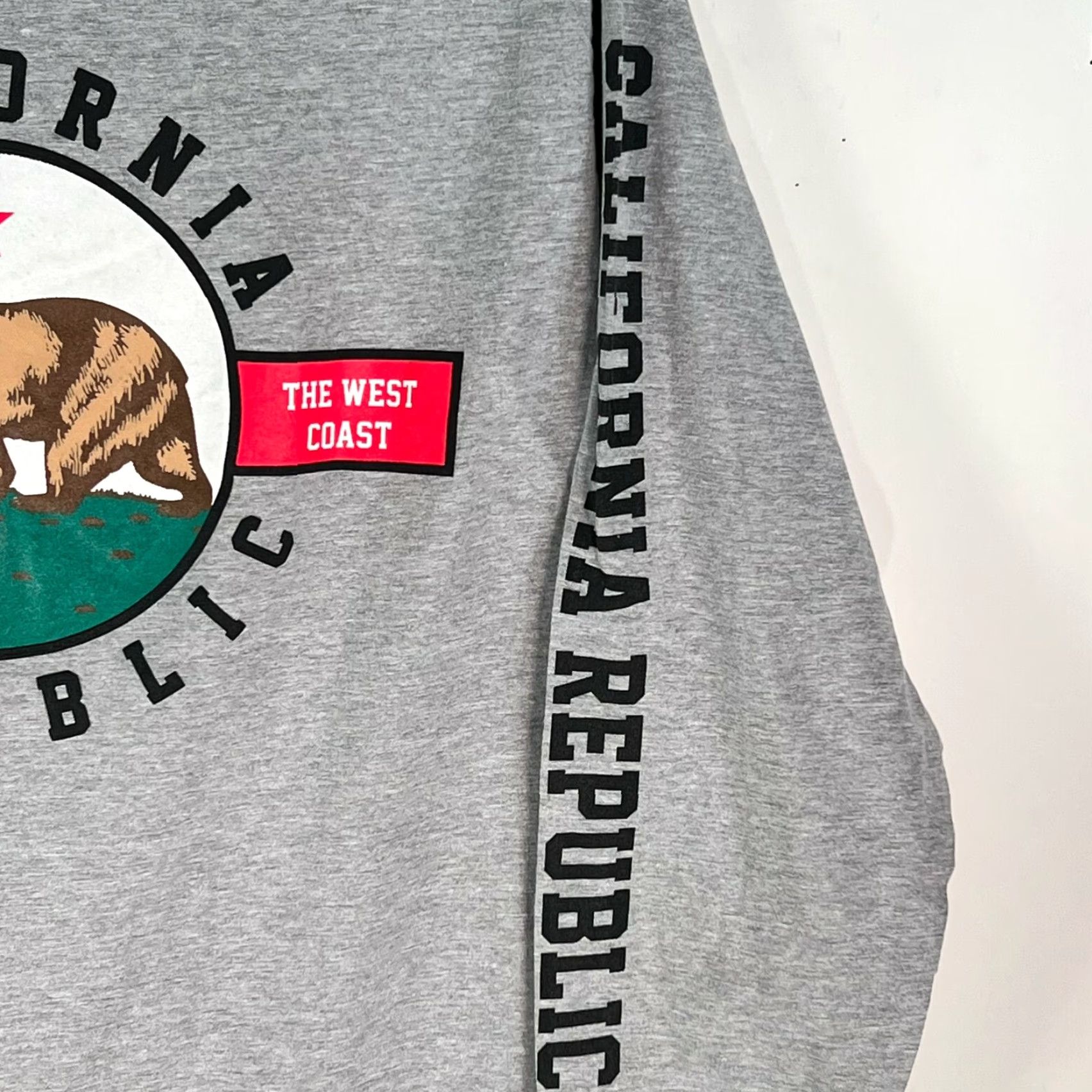 Vintage California Republic T Shirt Mens 3XL The Golden State Gray Eighty Eight T Shirt Graphic Print Cotton 100% Crew Neck Long Sleeve Casual Men Size US XXL / EU 58 / 5 - 4 Thumbnail