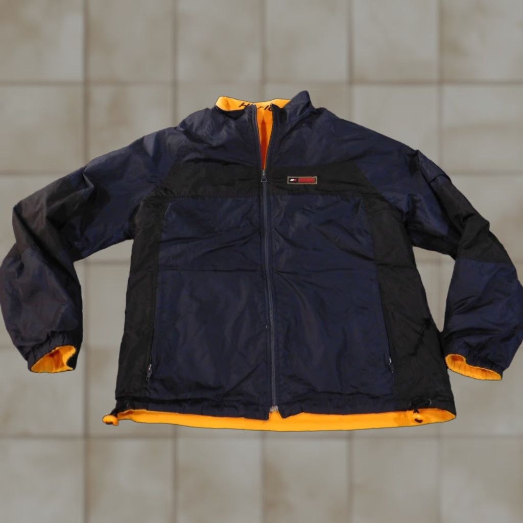 Tommy Hilfiger VINTAGE Tommy Hilfiger Jacket Mens Small Blue Reversible Fleece Yellow 90s Bomber Zip Size US S / EU 44-46 / 1 - 1 Thumbnail