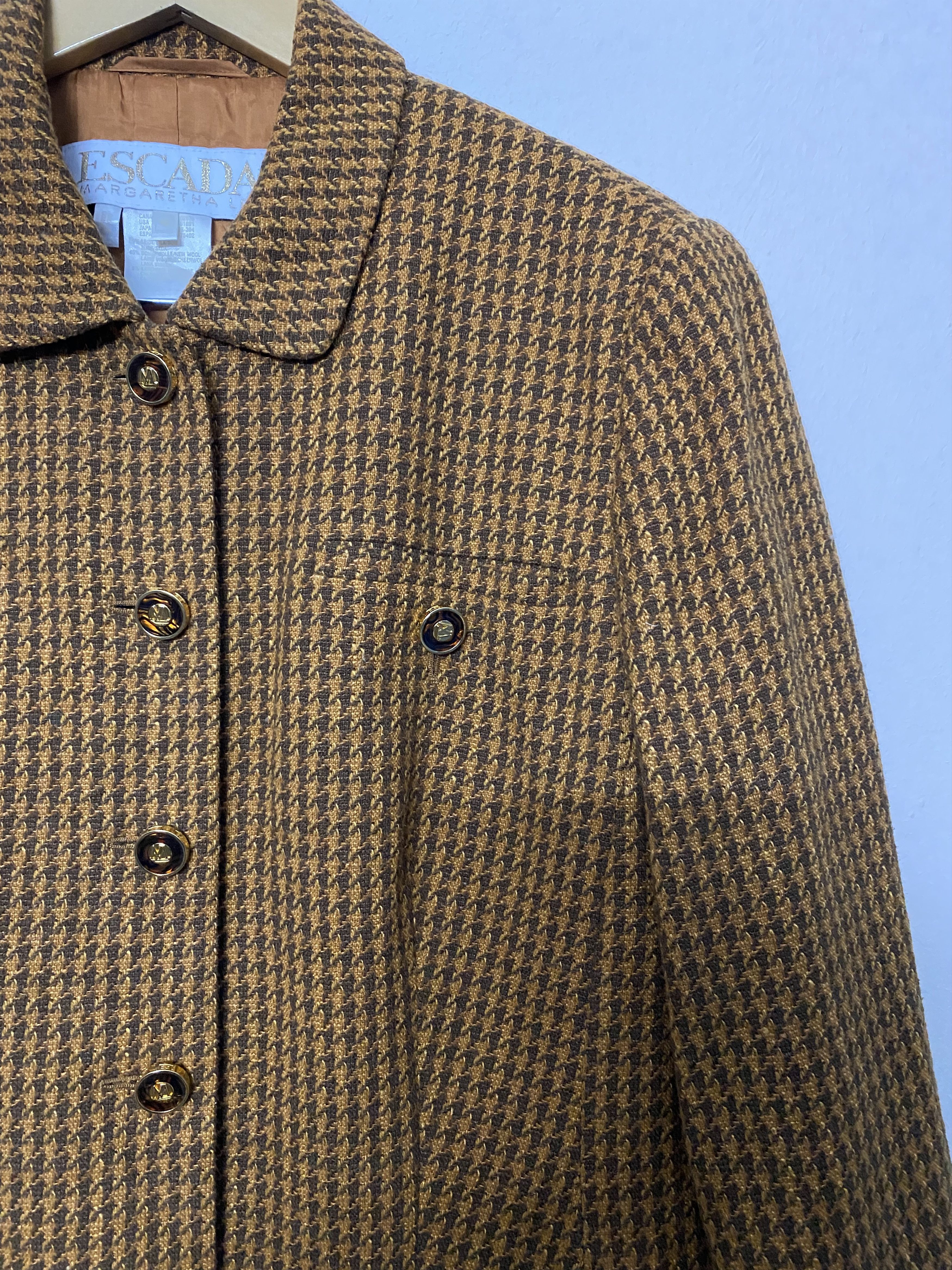 Escada Archive Escada Zegna Wool Silk Houndstooth Blazer Jacket Size M / US 6-8 / IT 42-44 - 6 Thumbnail