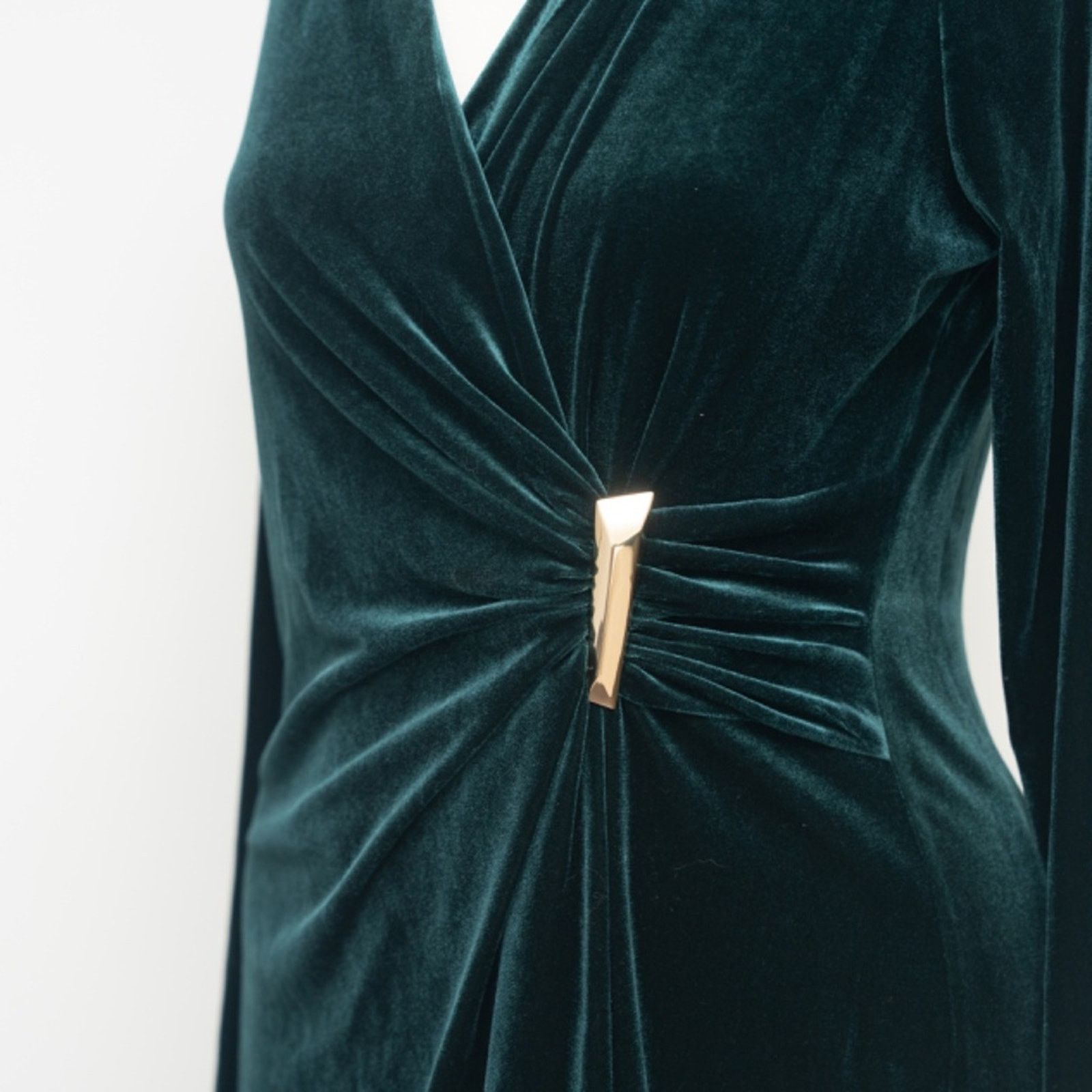 Calvin Klein Calvin Klein. Lux Velvet Wrapped Dress Size XL / US 12-14 / IT 48-50 - 10 Thumbnail