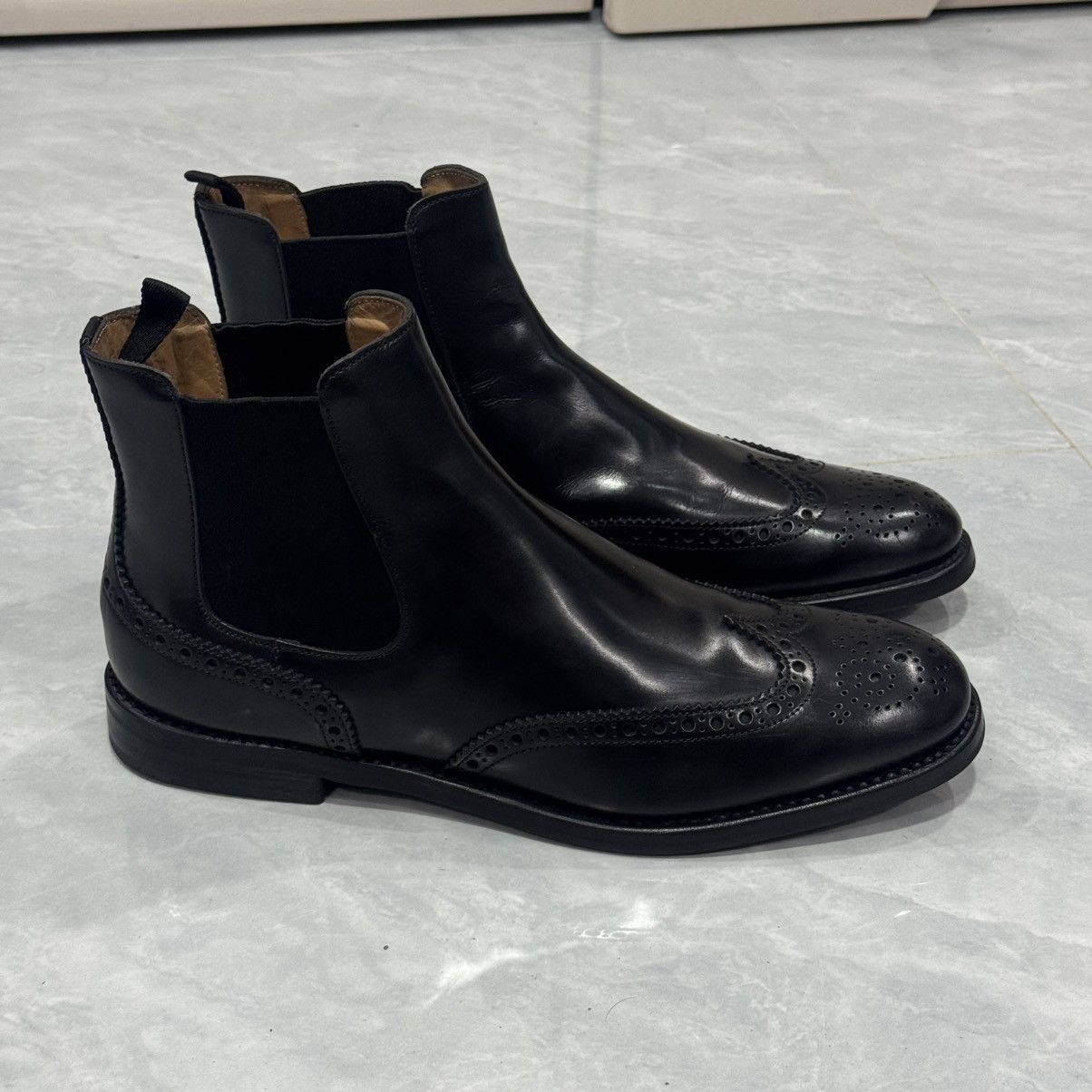 Church's Church’s Ketsby WG Polished Binder Brogue Chelsea Boots🖤 Size US 11 / IT 41 - 13 Thumbnail