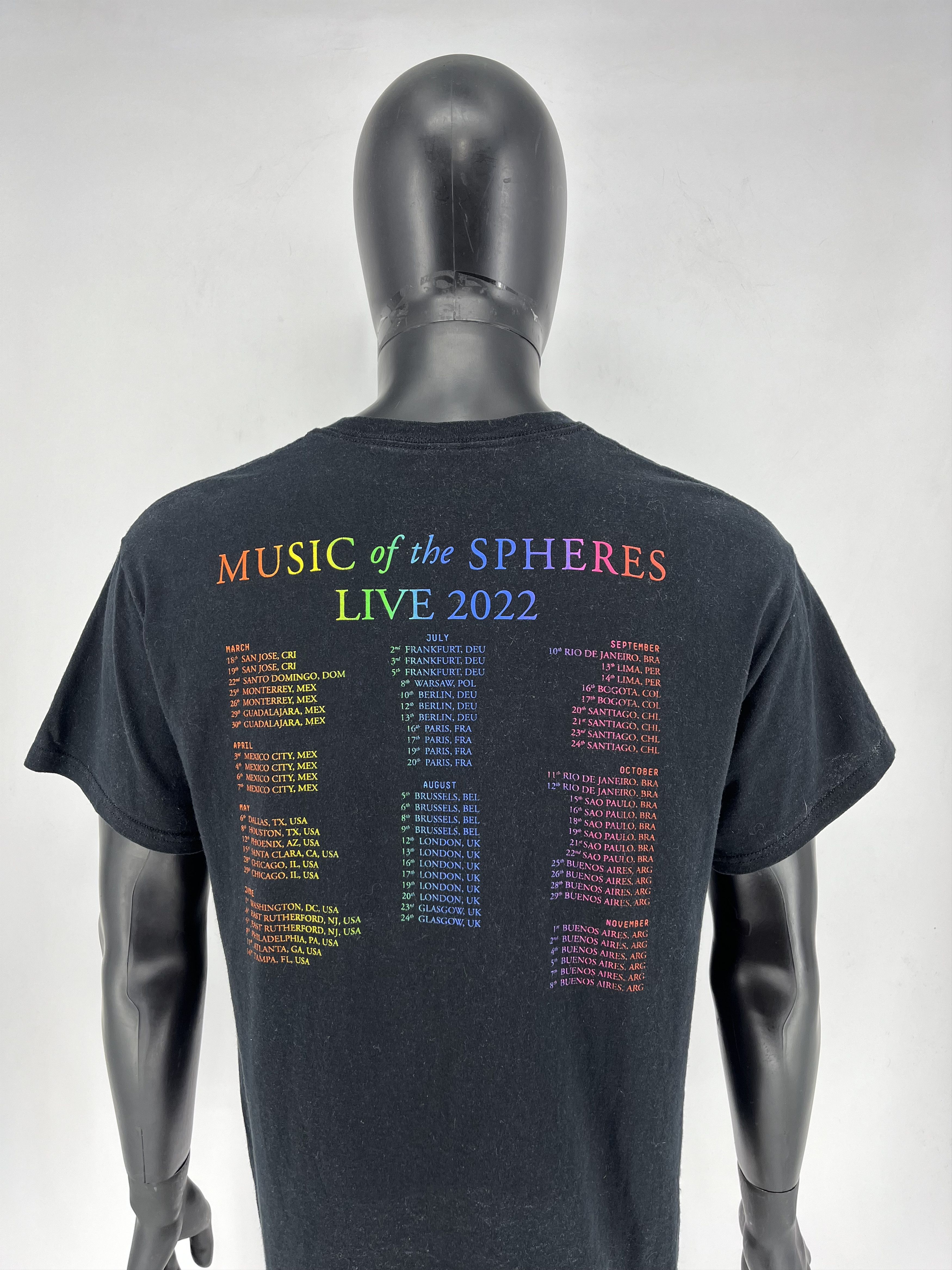 Band Tees × Vintage Vintage Y2K Coldplay MUSIC of the SPHERES World Tour 2022 Size US L / EU 52-54 / 3 - 10 Thumbnail