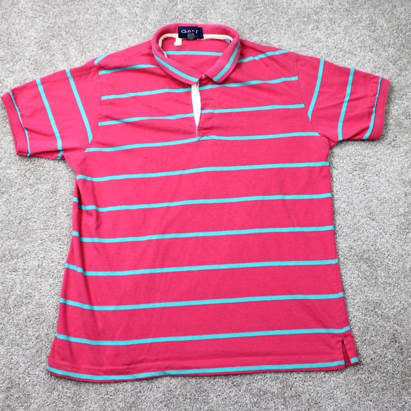 Gant Gant Rugger Polo Shirt Mens Large Pink/Blue 100% Cotton Short Sleeve Pullover Size US L / EU 52-54 / 3 - 2 Thumbnail