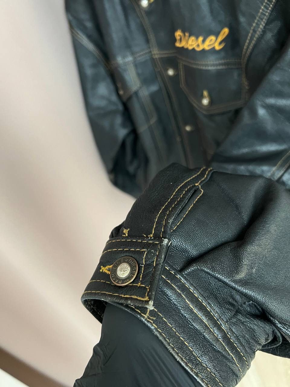 Diesel Diesel Big Back Logo Leather Jacket New World Basic Size XL Size US XL / EU 56 / 4 - 16 Thumbnail