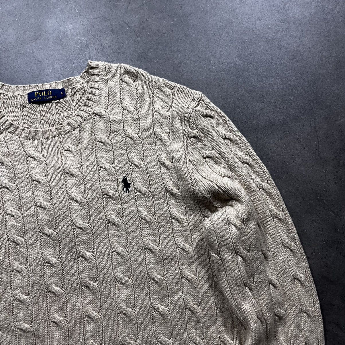 Polo Ralph Lauren Vintage Polo Ralph Lauren Cable Knit Sweater Old Money Mens Size US L / EU 52-54 / 3 - 3 Thumbnail