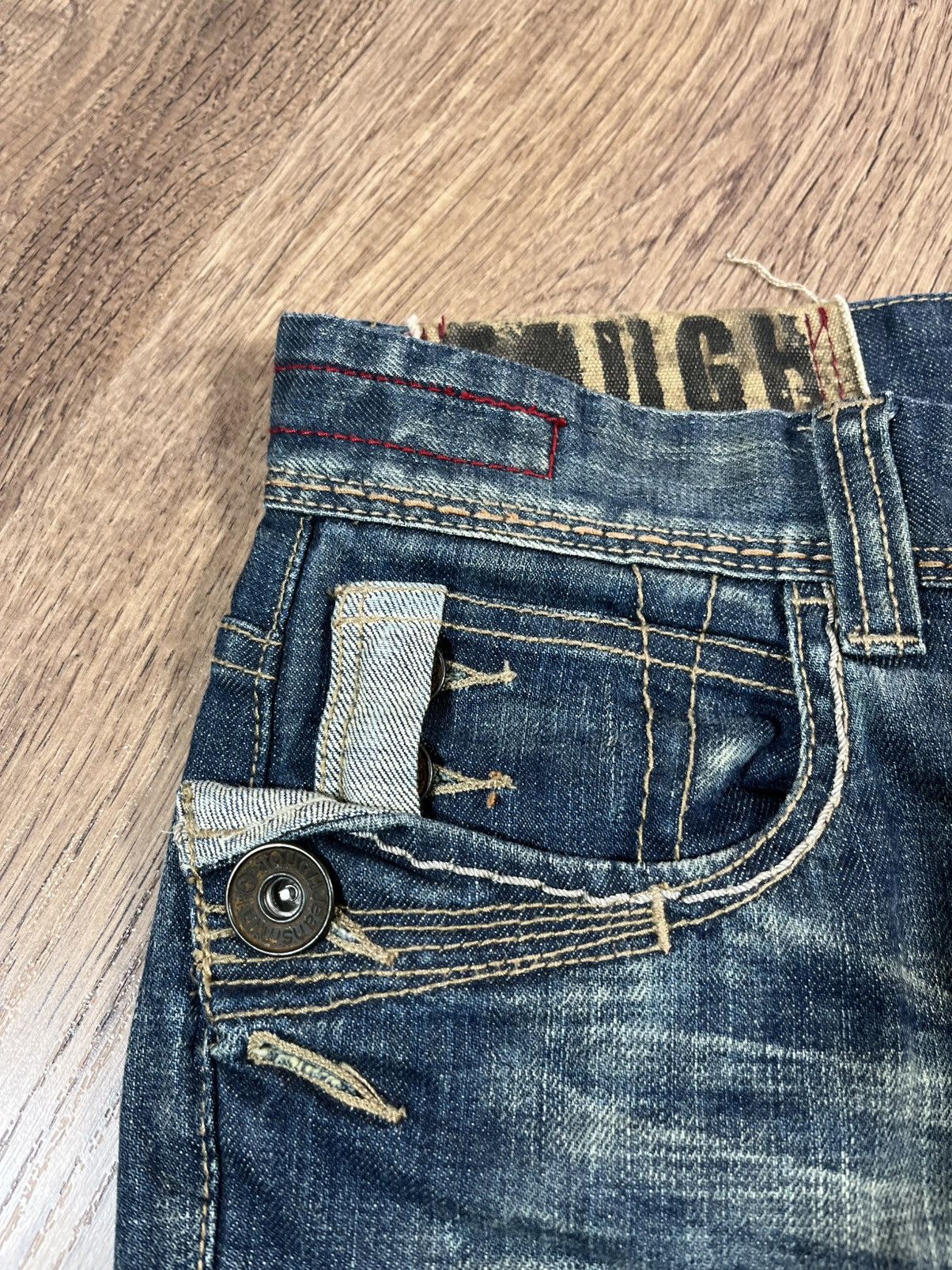Japanese Brand Tough Vintage Distressed Denim Pants Jeans Size US 32 / EU 48 - 8 Thumbnail