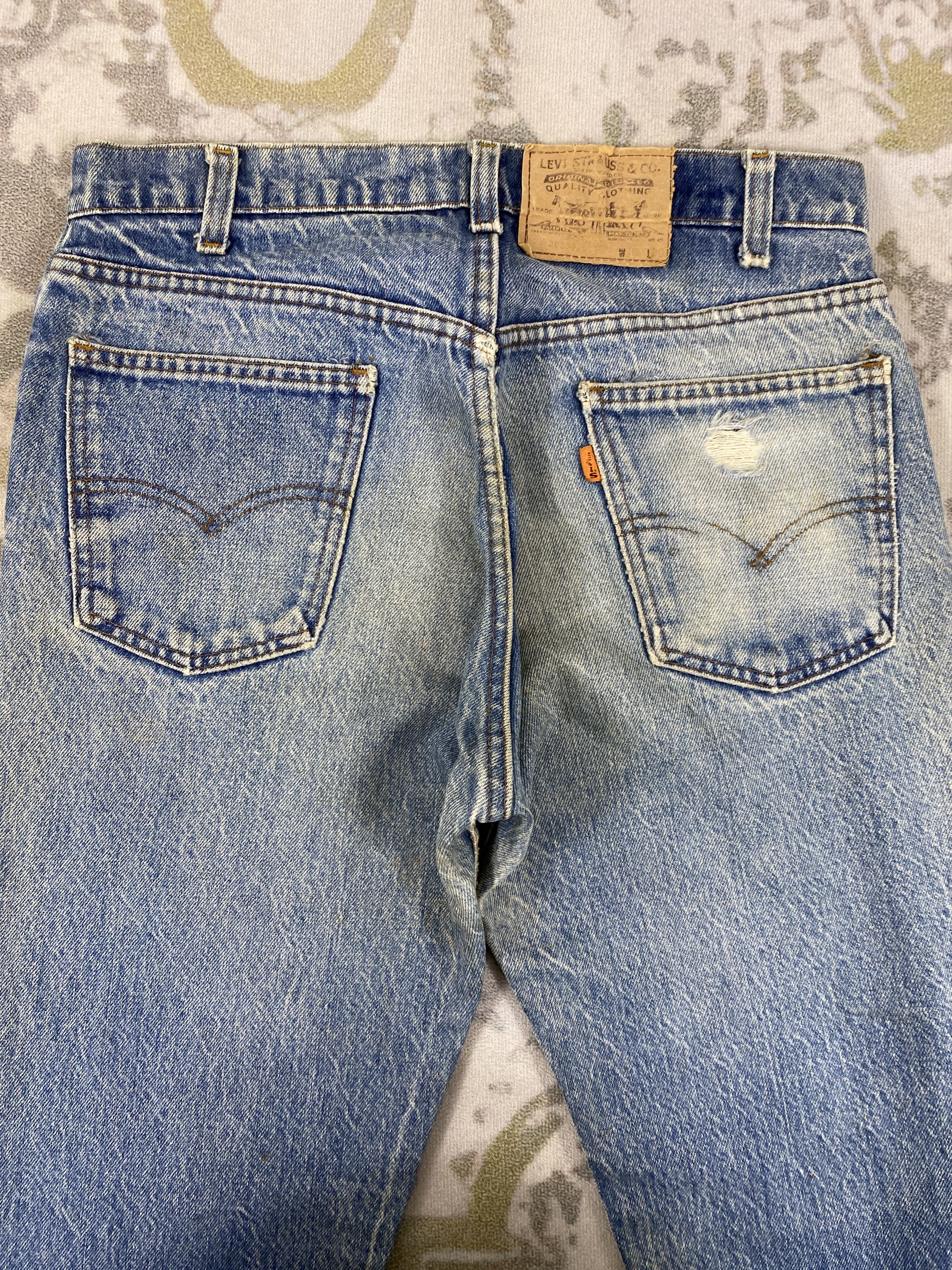 Vintage Distressed Vintage 80s Levi's Big E Orange Tab 31x30 JN3502 Size US 31 - 3 Thumbnail