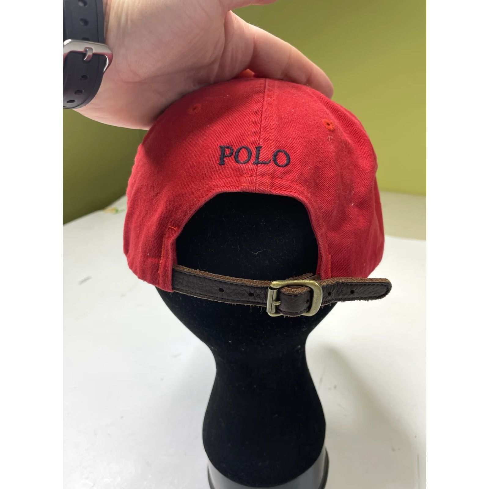 Polo Ralph Lauren Polo Ralph Lauren Hat Cap Leather Strap Back Red Casual Pony Vintage Preppy Size US M / EU 48-50 / 2 - 2 Thumbnail