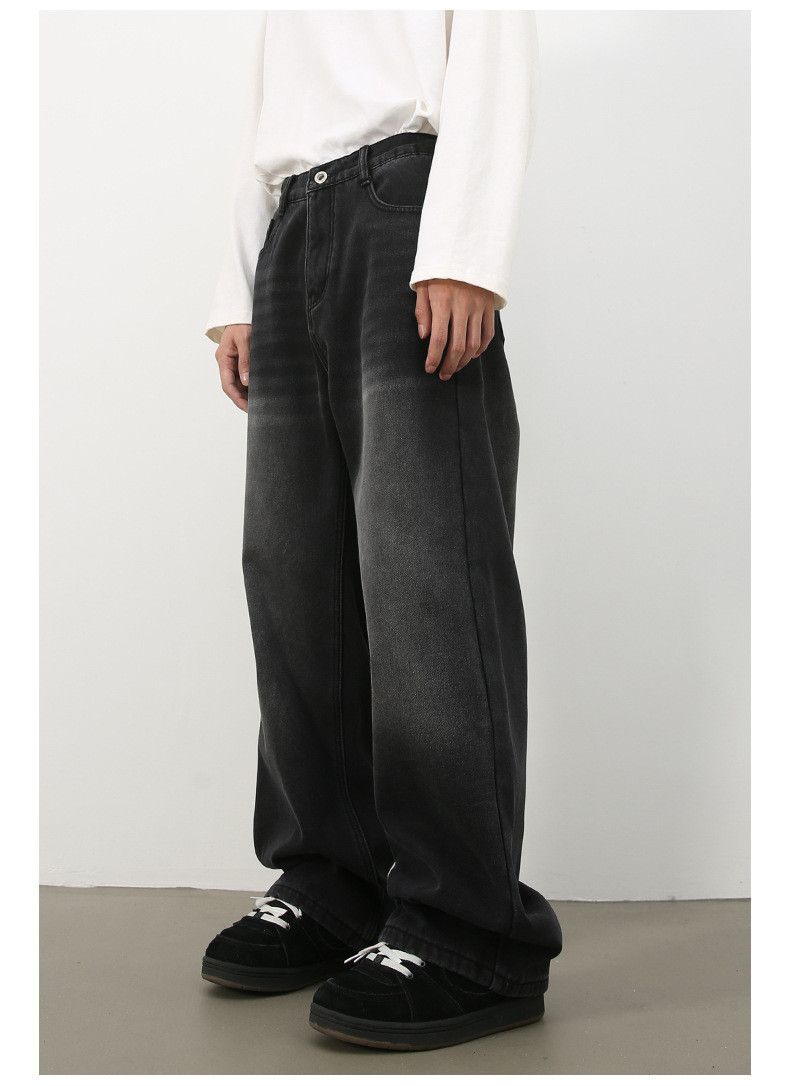 Japanese Brand × Jean Washed distressed loose straight jeans Size US 32 / EU 48 - 2 Thumbnail