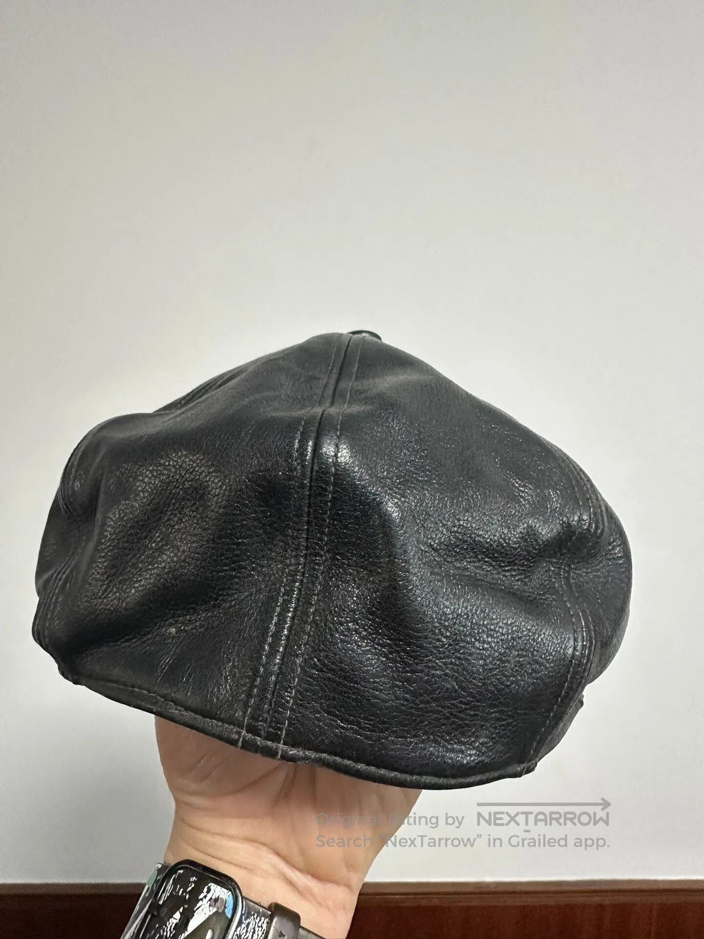 Freewheelers FREEWHEELERS Leather Newsboy Cap. Size ONE SIZE - 3 Thumbnail