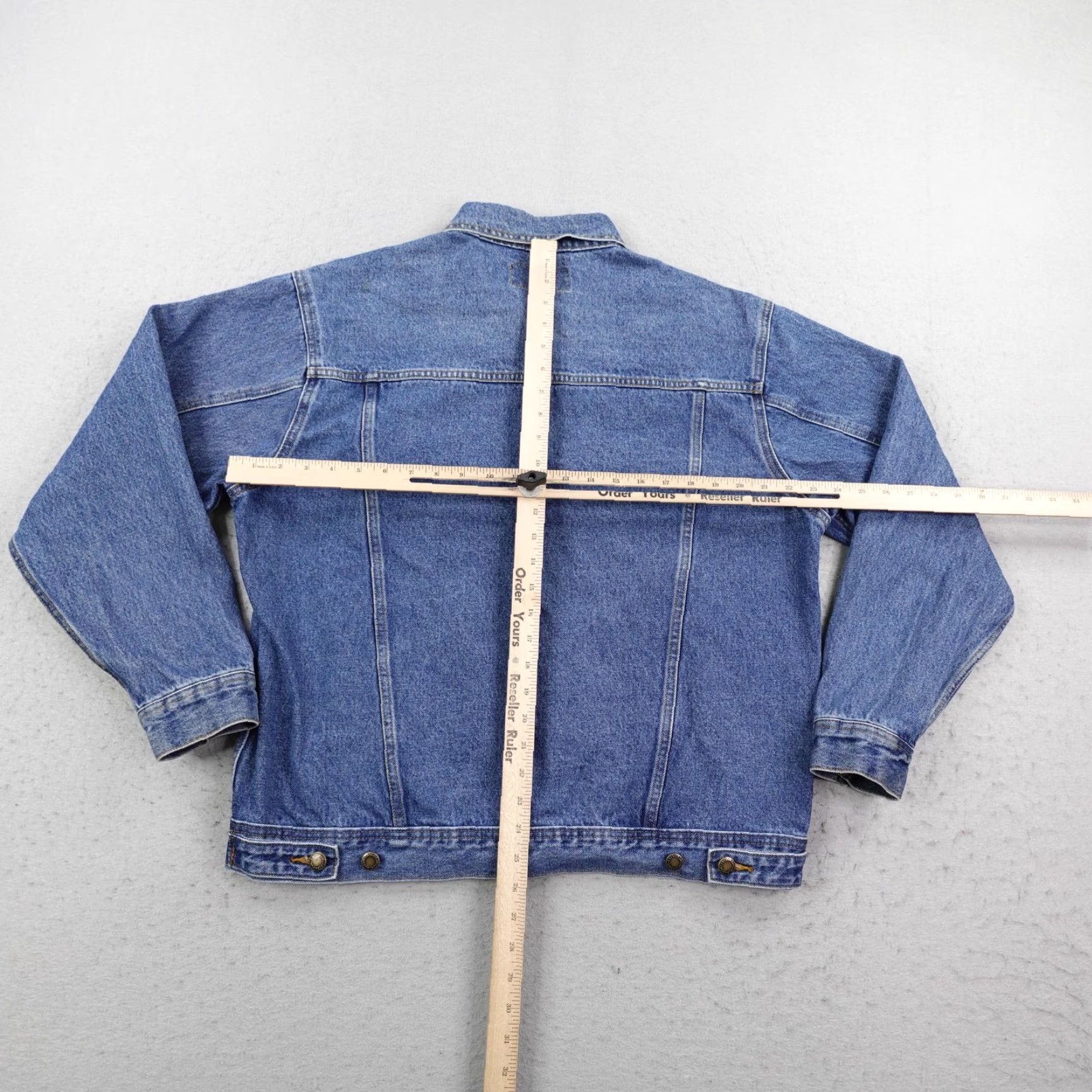 Wrangler VINTAGE Wrangler Jacket Mens Large Blue Denim Jean Rugged Wear Western Trucker Work Coat Size US 33 - 5 Thumbnail