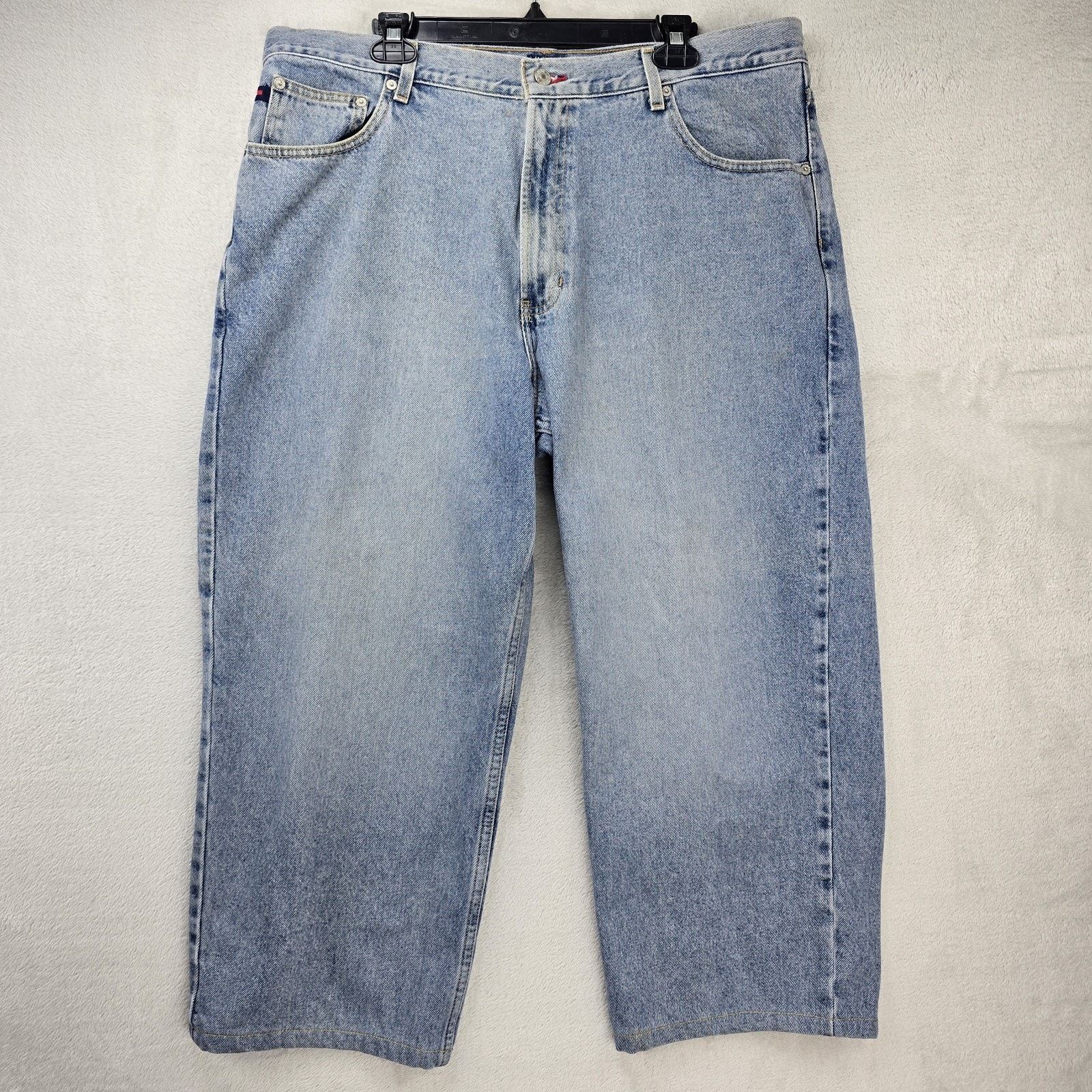 Tommy Hilfiger Vintage Tommy Hilfiger Jeans 40x24 Blue Cropped Baggy Y2K Size US 40 / EU 56 - 2 Thumbnail
