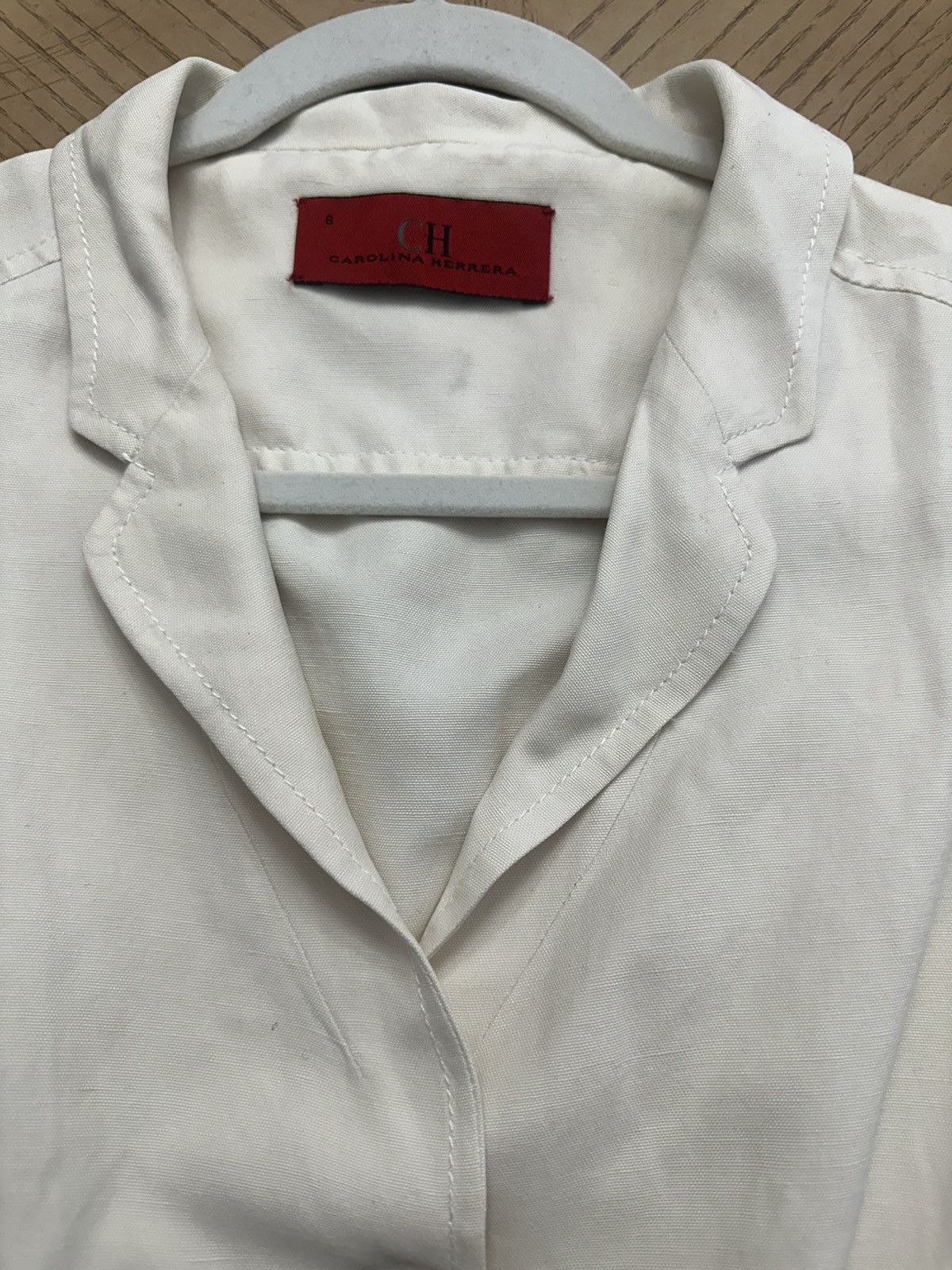 Carolina Herrera Carolina Herrera vintage linen/silk woman’s top size 8 Size M / US 6-8 / IT 42-44 - 3 Thumbnail