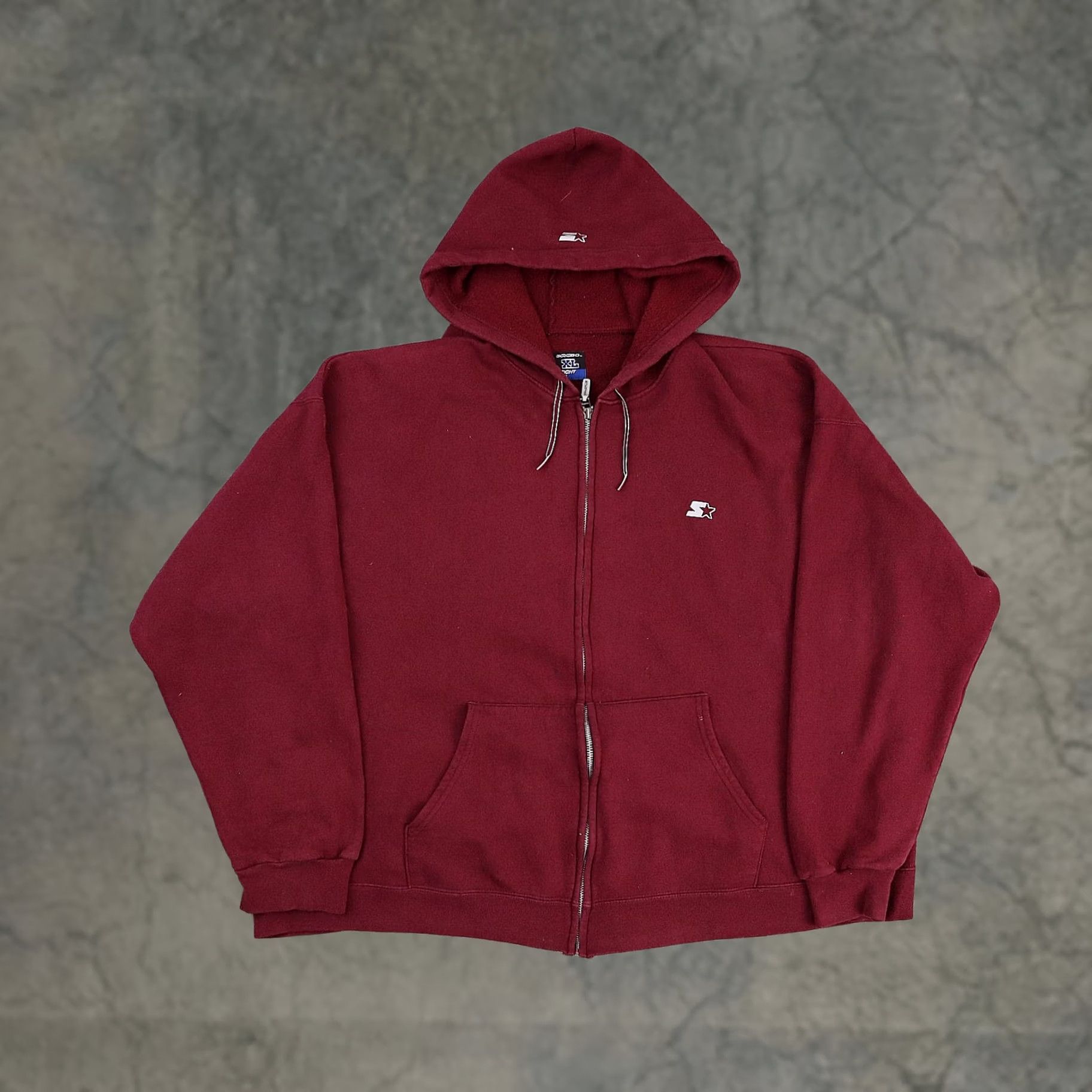 Starter VINTAGE Starter Red Long Sleeve Full Zip Hooded Drawstring Jacket XL Mens 90s Sports Hoodie Size US XL / EU 56 / 4 - 1 Thumbnail