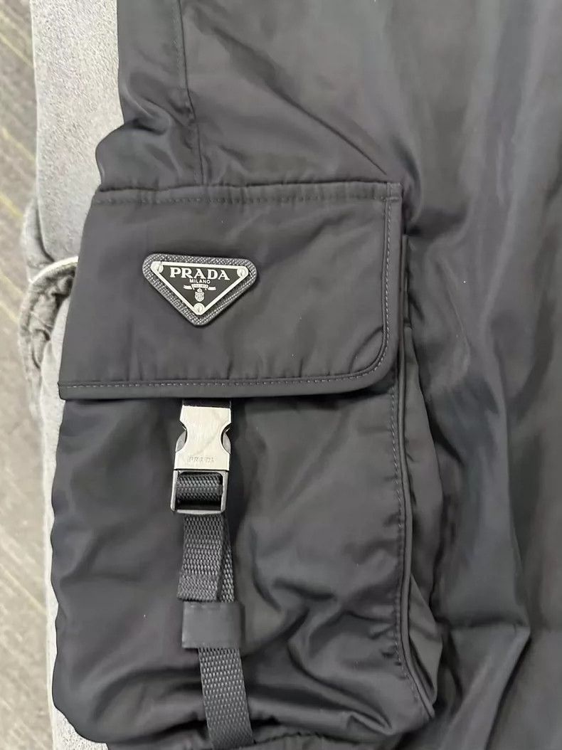 Prada Prada Black Cargo Pants with Triangle Logo -2505 Size US 44 / EU 60 - 2 Thumbnail
