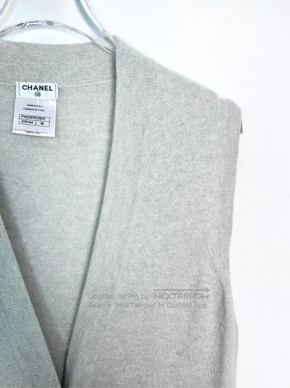 Chanel Chanel Light Gray Cotton Cardigan for Women . Size S / US 4 / IT 40 - 3 Thumbnail