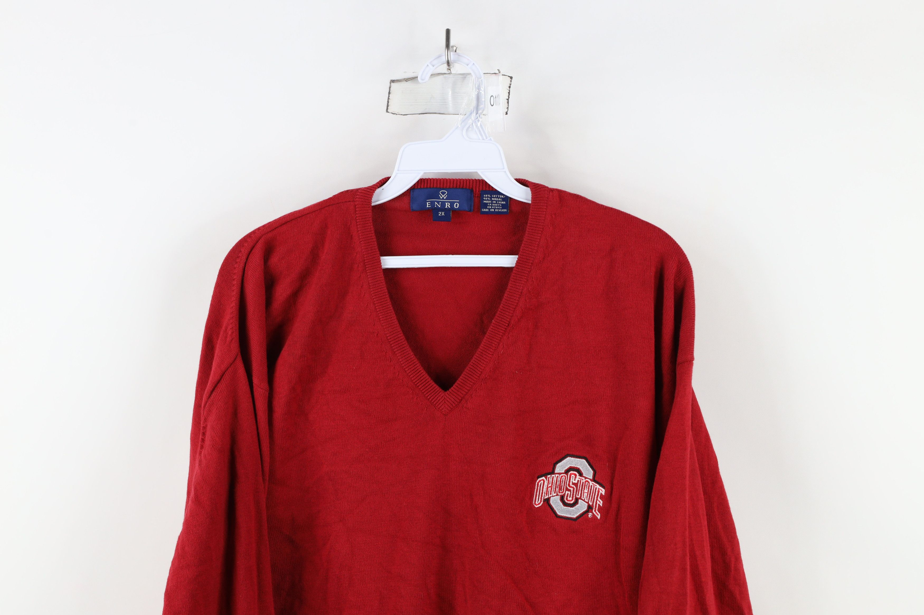 Vintage Vintage 90s Lightweight Knit Ohio State University Sweater Size US XXL / EU 58 / 5 - 2 Thumbnail