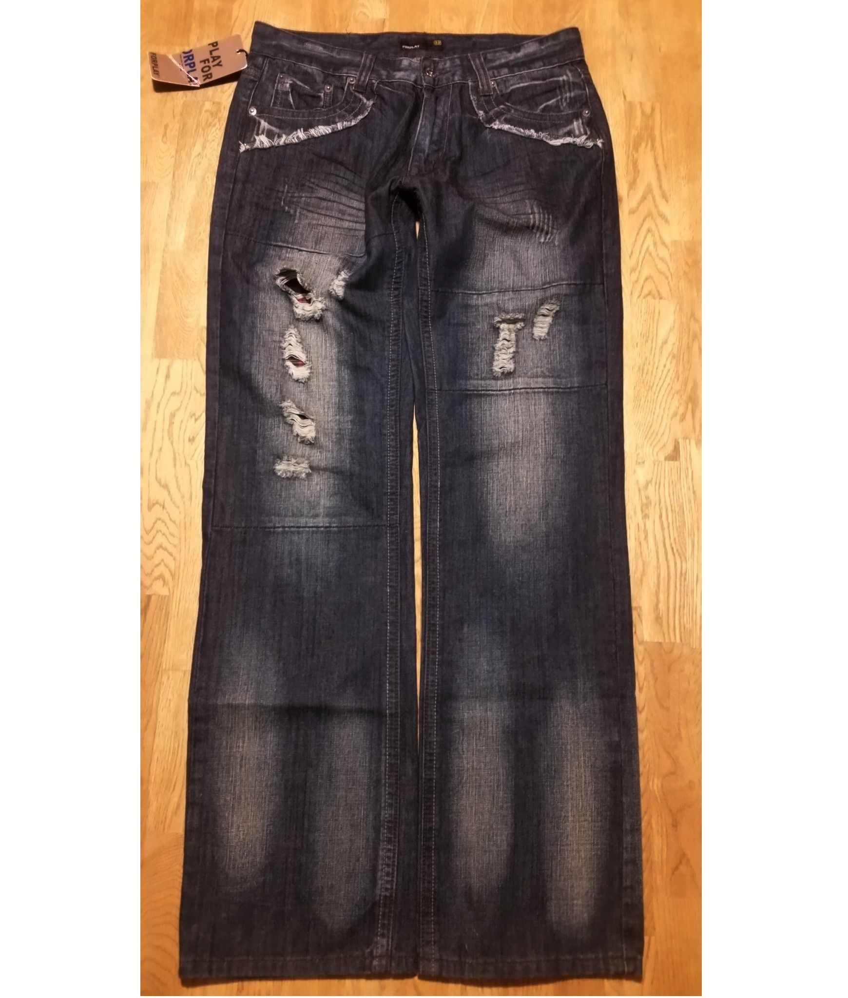 Evisu × If Six Was Nine 💥Insane 90s Distressed ForPlay Mudwash Ripped W34 L34 w32 Size US 34 / EU 50 - 1 Thumbnail