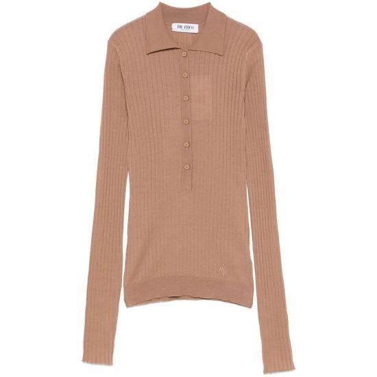 The Attico THE ATTICO Women Polo Shirts 250WCK00112 KWS006AA 046 BROWN Size S / US 4 / IT 40 - 1 Thumbnail