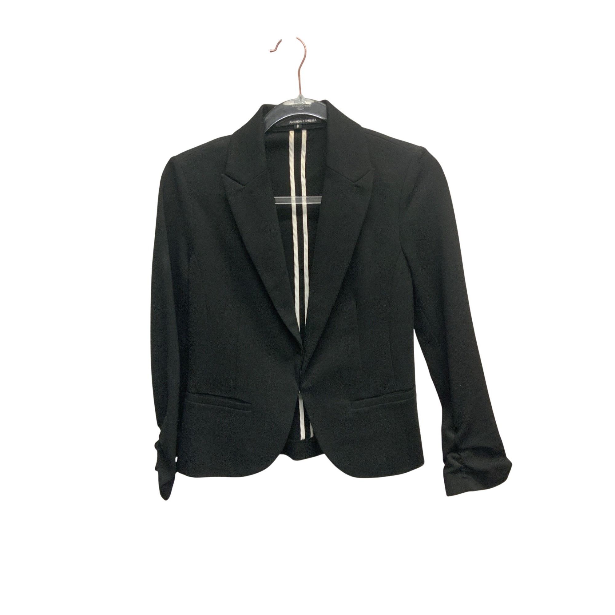 Other Amanda + Chelsea Black Ponte Blazer Soft Construction Size M / US 6-8 / IT 42-44 - 8 Thumbnail