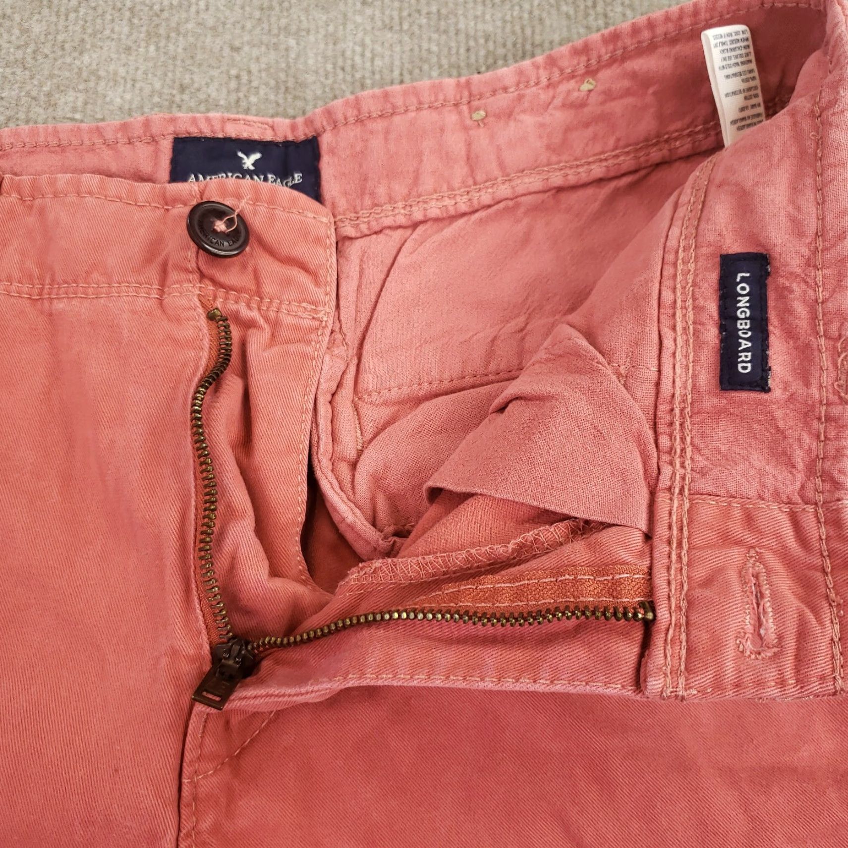 American Eagle Outfitters American Eagle Longboard Shorts Mens Size 30 Pink Chino Flat Front 10 in Inseam Size US 30 / EU 46 - 7 Thumbnail