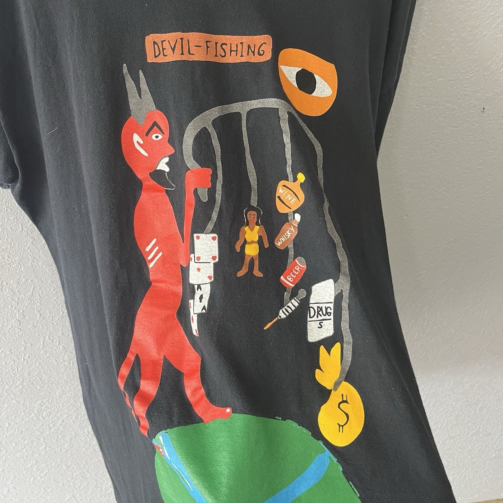 Vintage Vintage 90s House Of Blues Devil-fishing Tshirt Mens Large S Size US L / EU 52-54 / 3 - 3 Thumbnail
